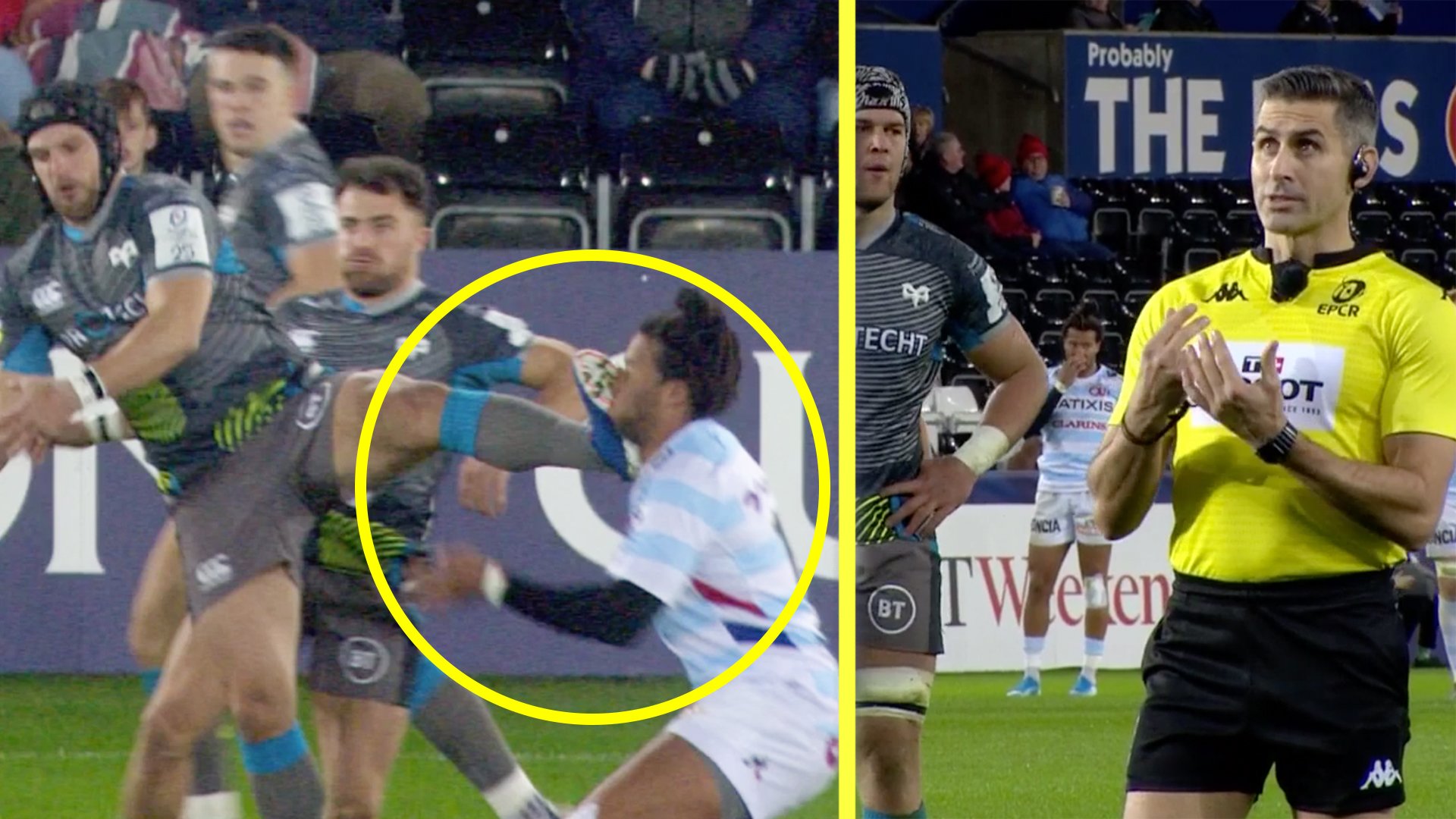 This is how you get yourself sent off a rugby field within 37 seconds a match starting