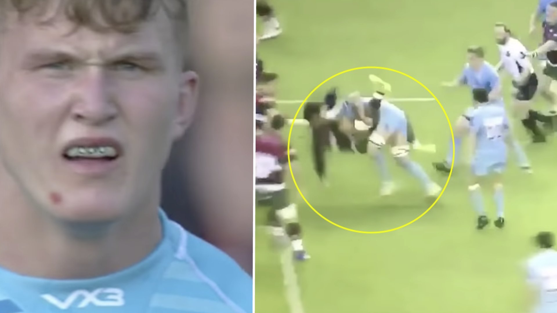 This hit on Tuilagi made 20-year-old Ted Hill the talk of World Rugby in 2019