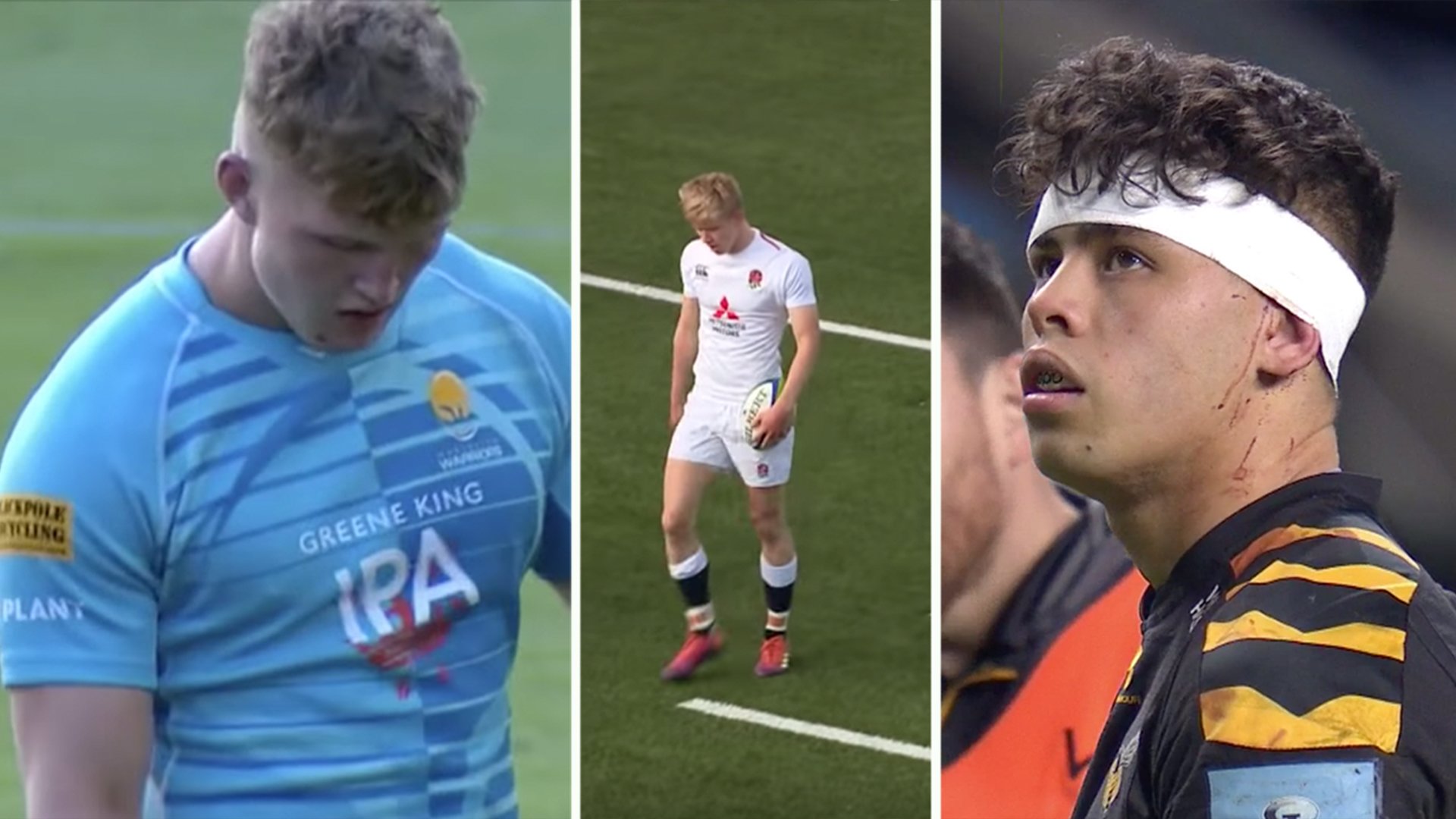 The highlight reels for the young new players in the England rugby team are seriously impressive