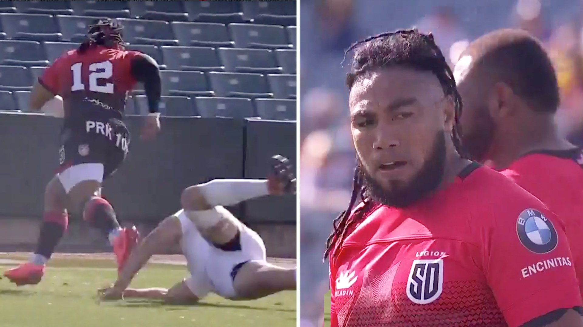 Ma'a Nonu scores yet another sensational try in the MLR for San Diego