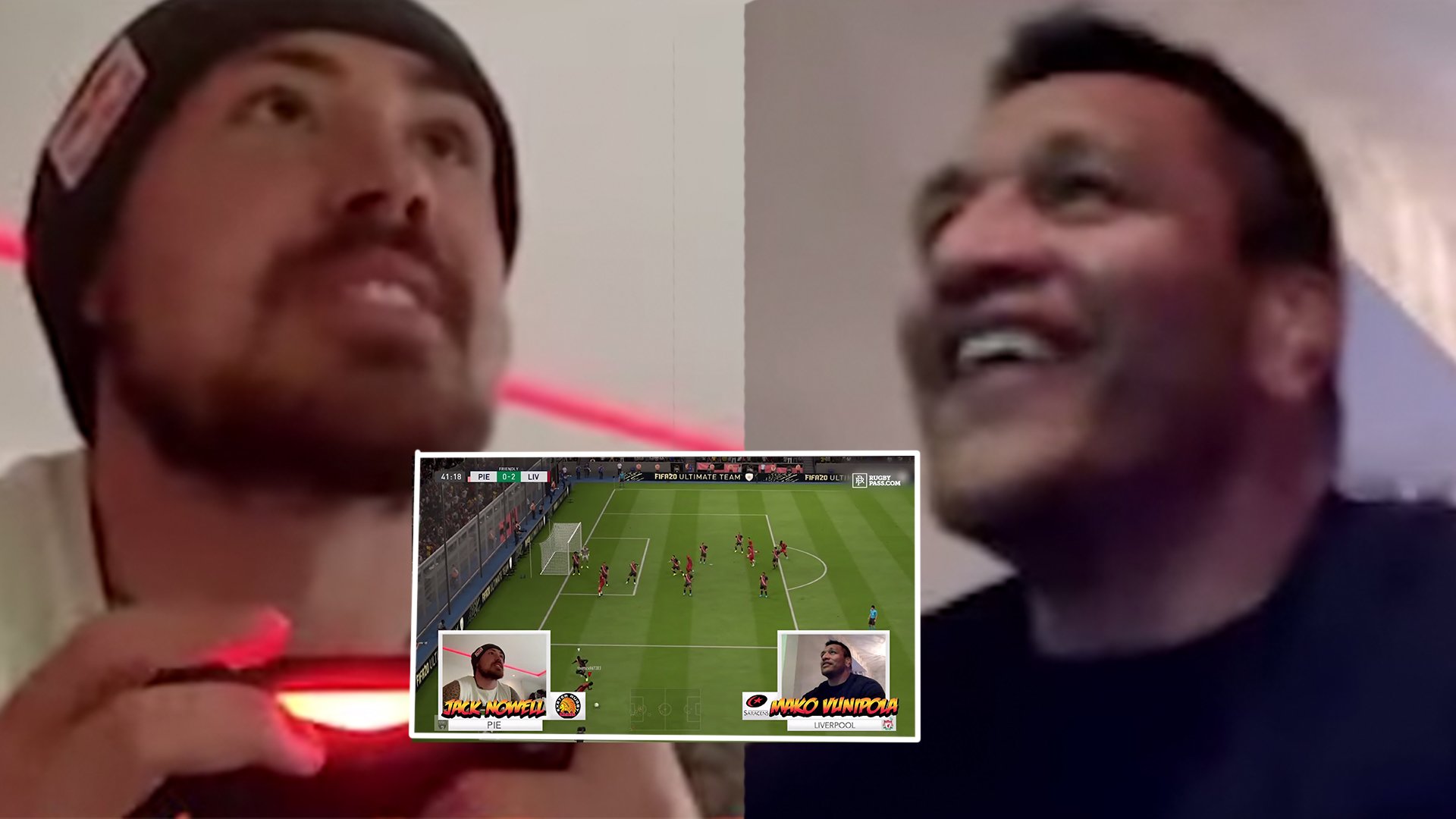 England rugby players play each other on FIFA and get hilariously way too competitive
