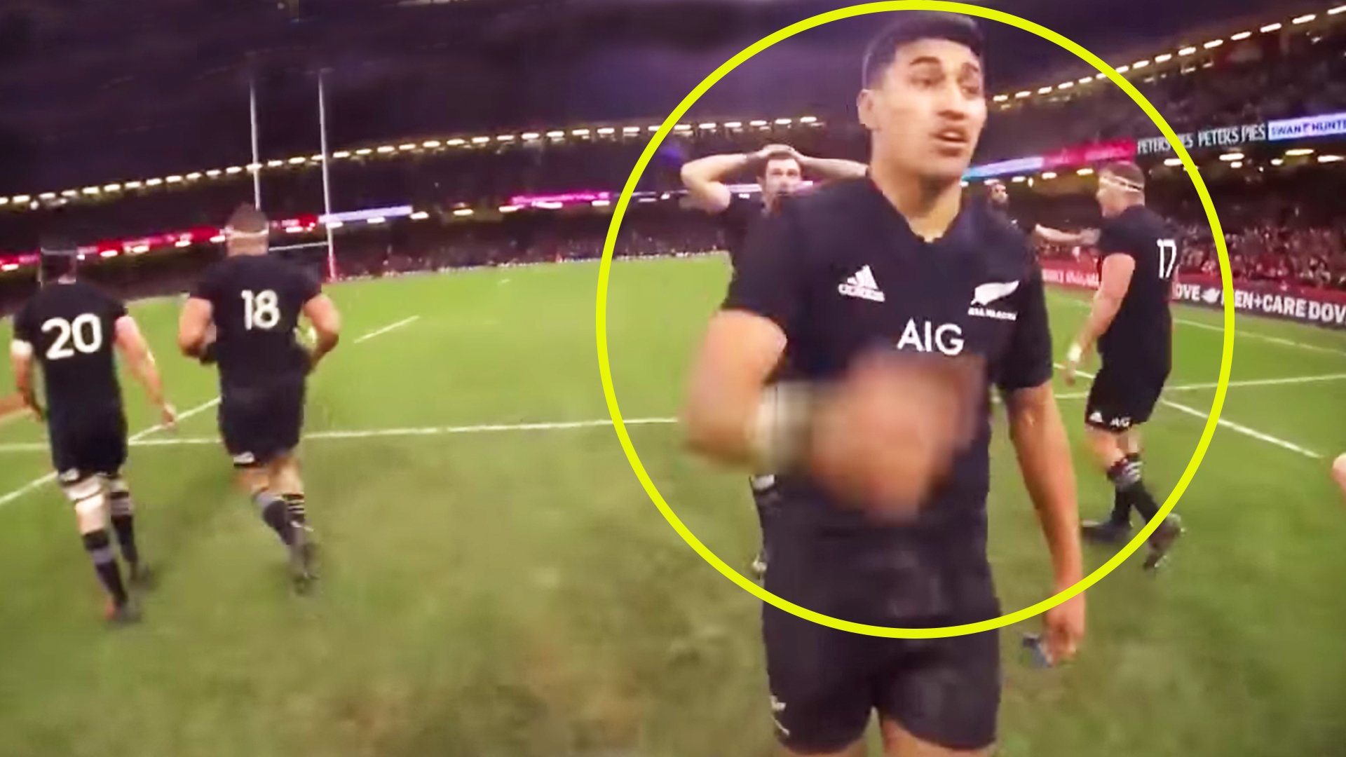 Ref mic picks up revolting Rieko Ioane comments against Wales