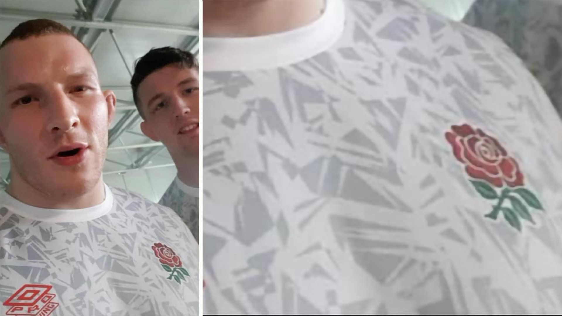 England rugby stars accidentally leak England's awful new Umbro kit in quickly deleted social media post