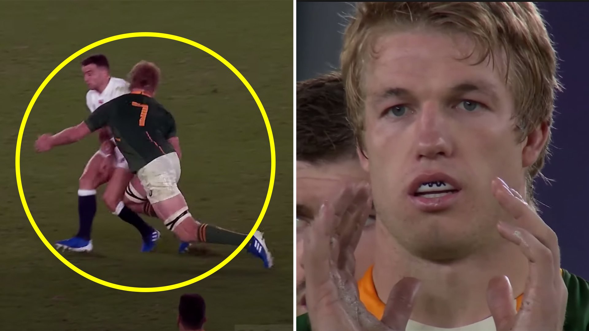 Genuinely disturbing Pieter-Steph du Toit video reveals just how much he terrorised England in World Cup final
