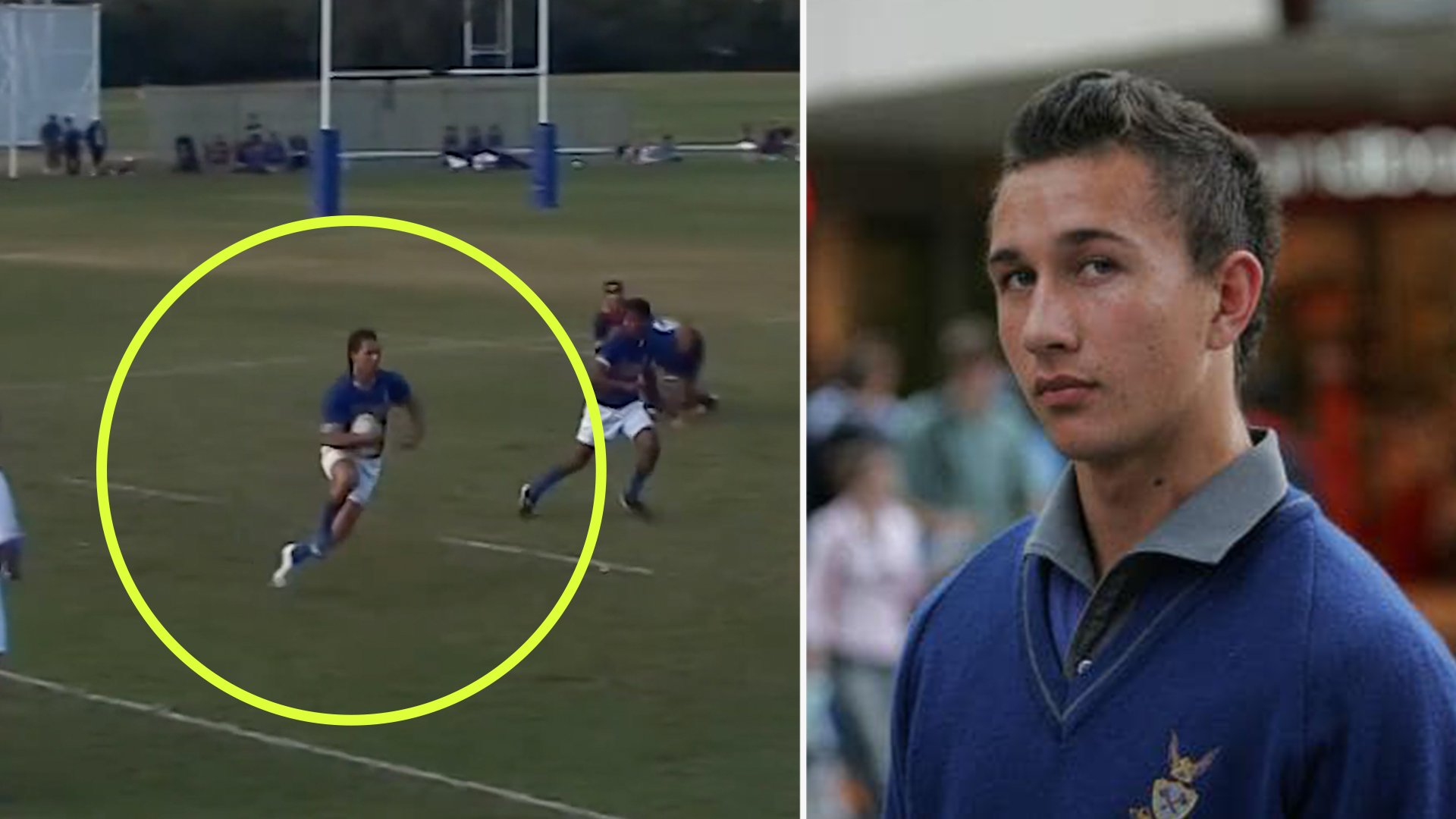New highlights of Quade Cooper playing schoolboy rugby is taking over the Internet
