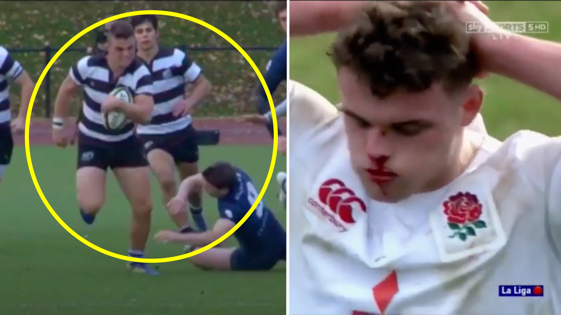 Saracens back row Ben Earl has one of the most destructive schoolboy highlights that we have ever seen
