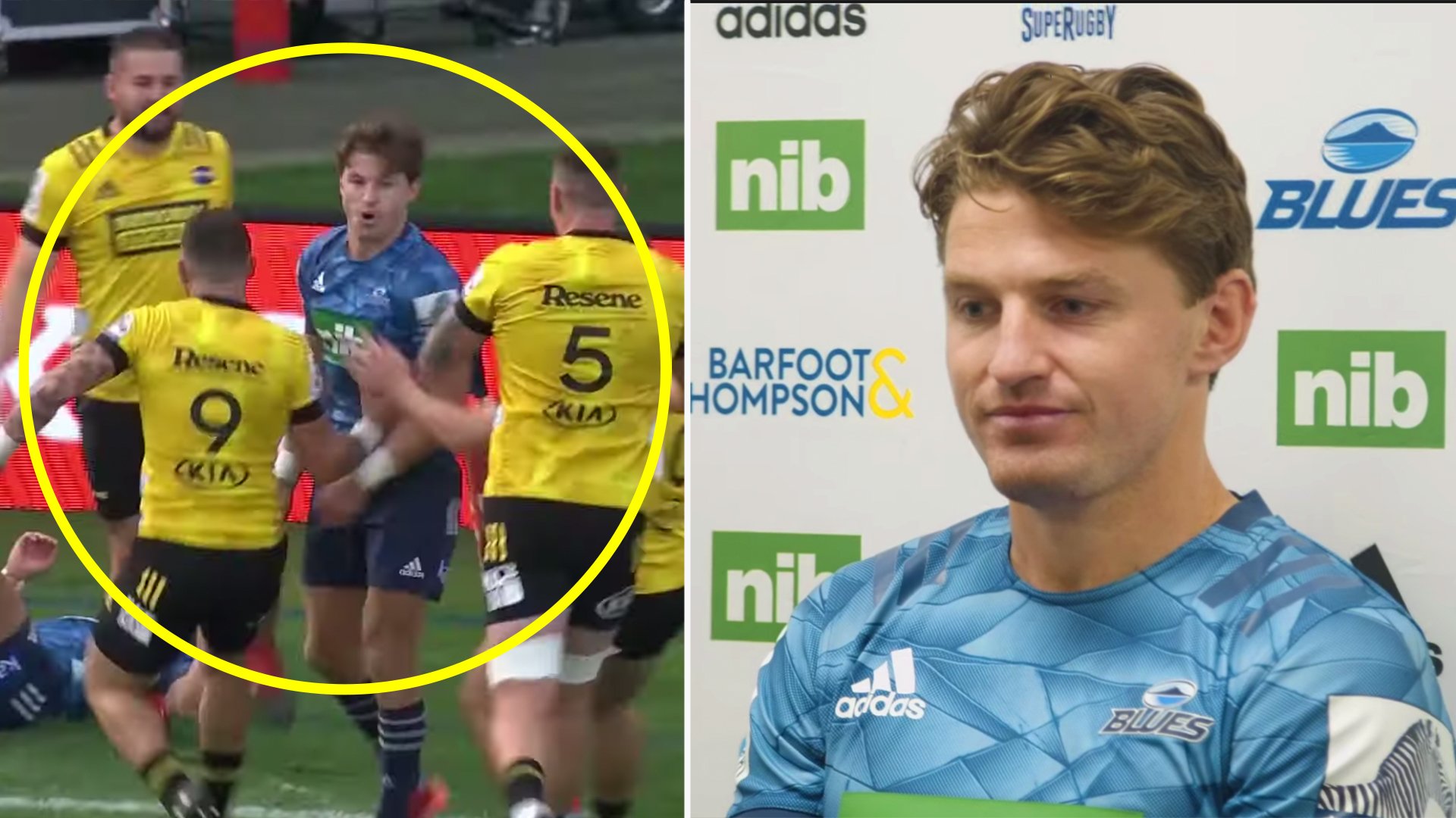 Beauden Barrett speaks of his surprise at Hurricanes players behaviour towards him in post match interview