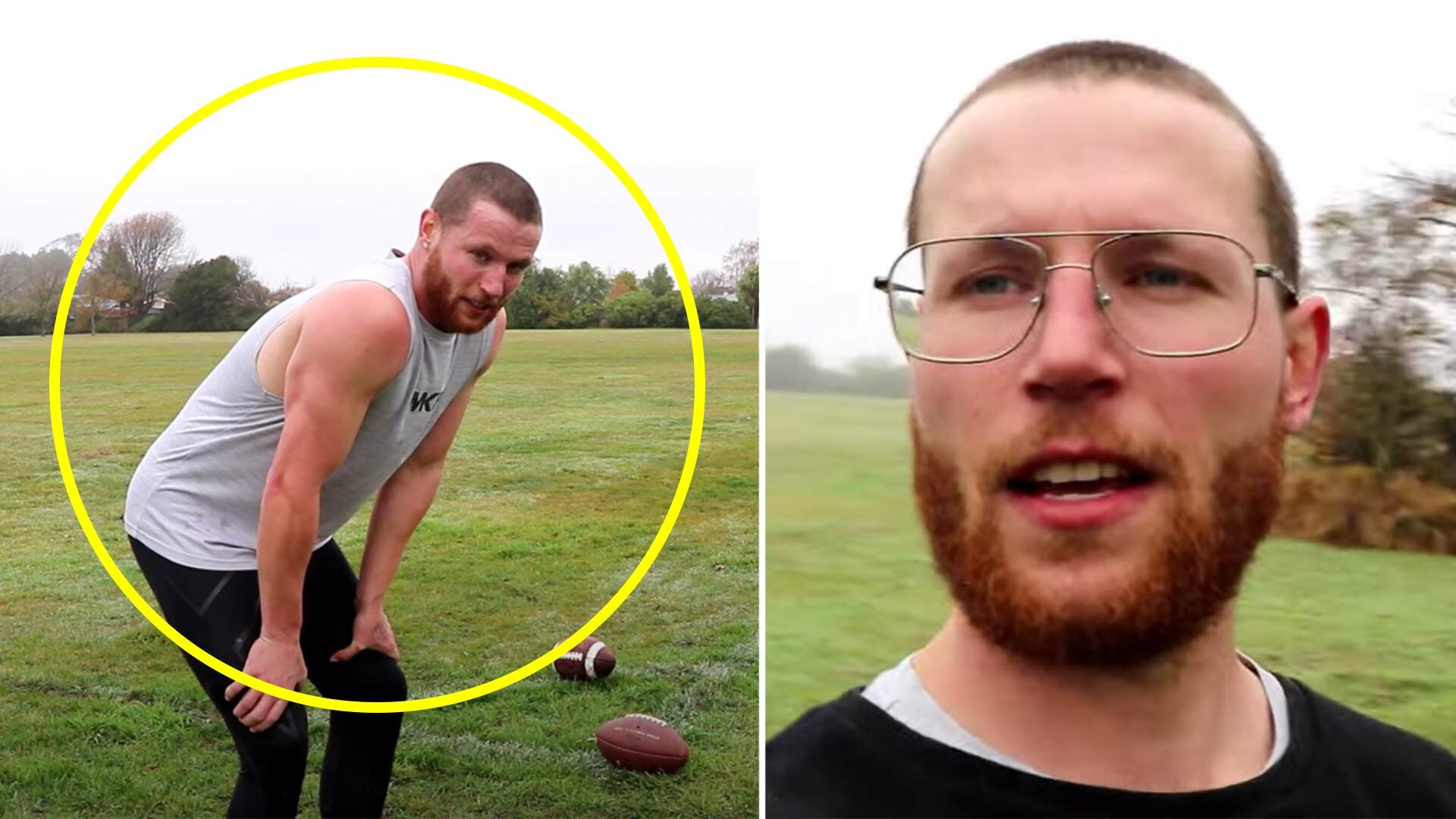 Rugby players records himself doing the infamous fitness Bleep Test