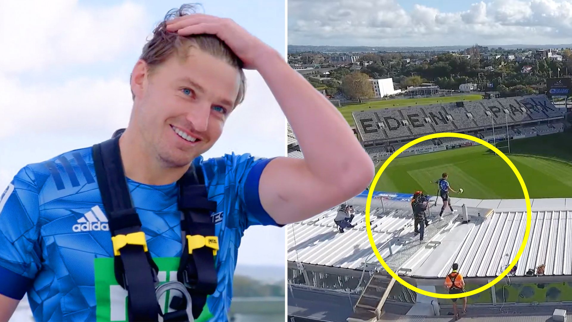 The Blues get Beauden Barrett to do ridiculous PR stunt on eve of Super Rugby beginning