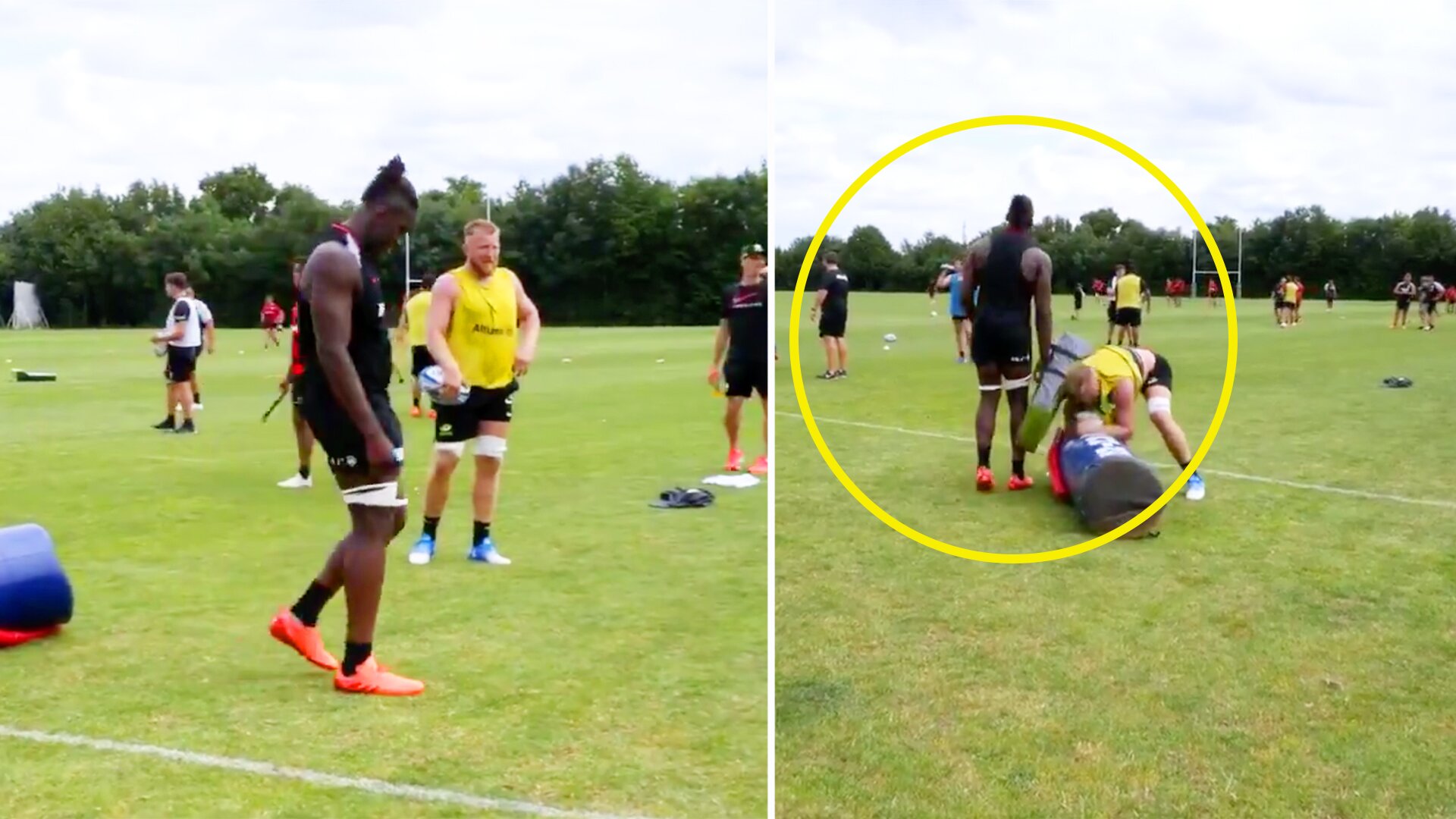 New footage of Maro Itoje in training has Saracens fans worried