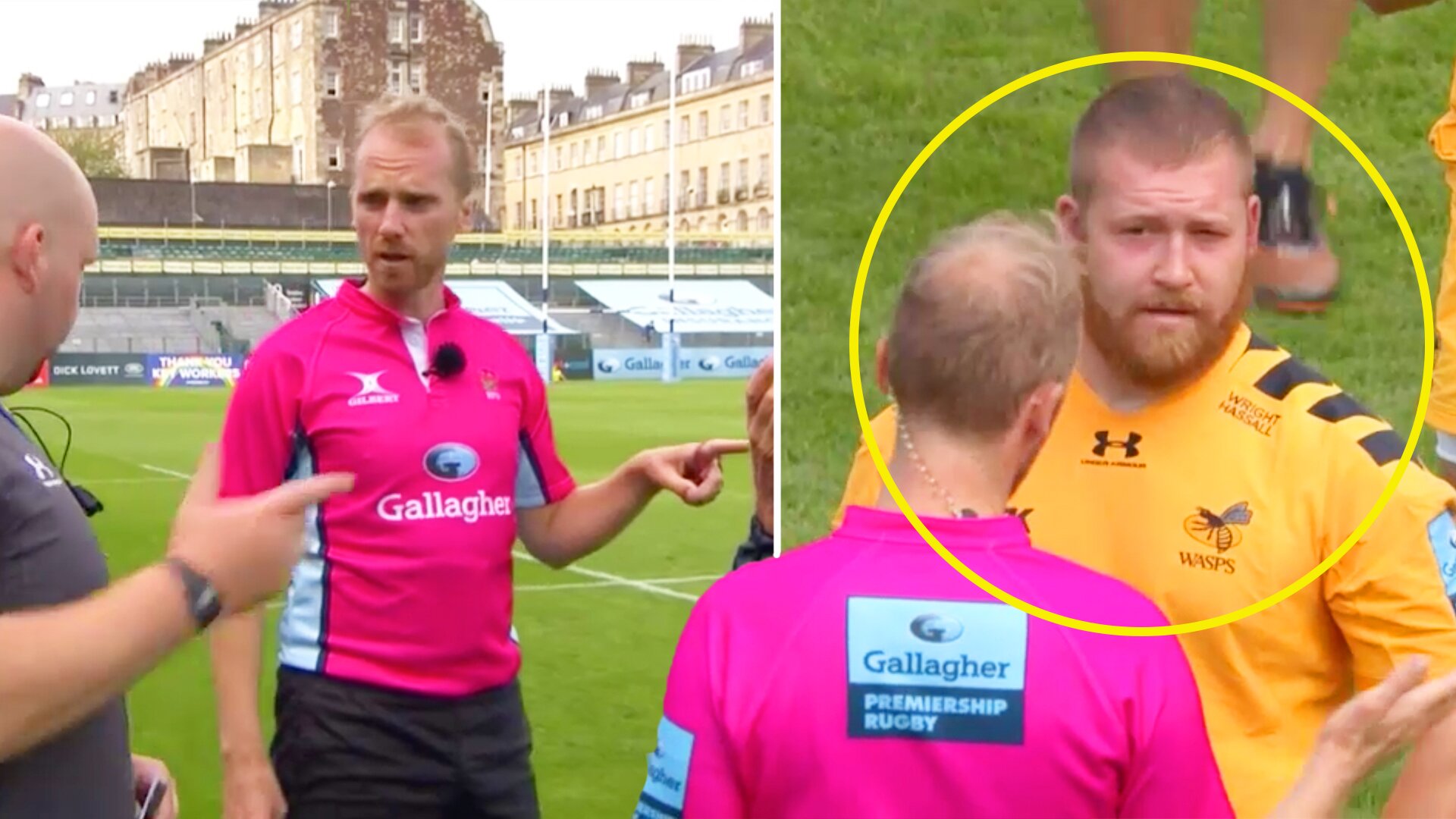 Wayne Barnes lauded for his handling of bizarre episode in today's Premiership rugby clash