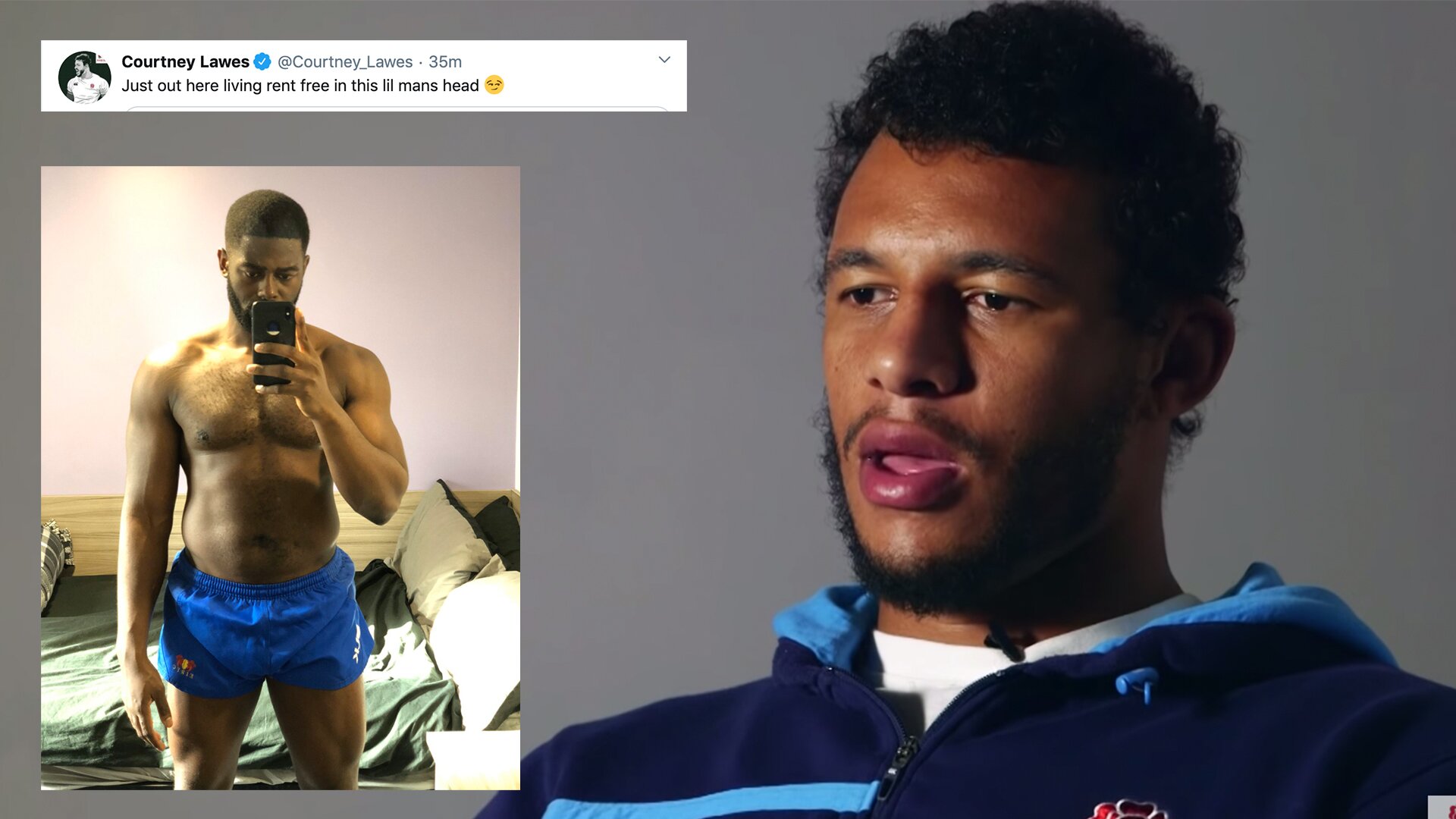 Courtney Lawes is actively trolling his haters online as they attack him for his beliefs