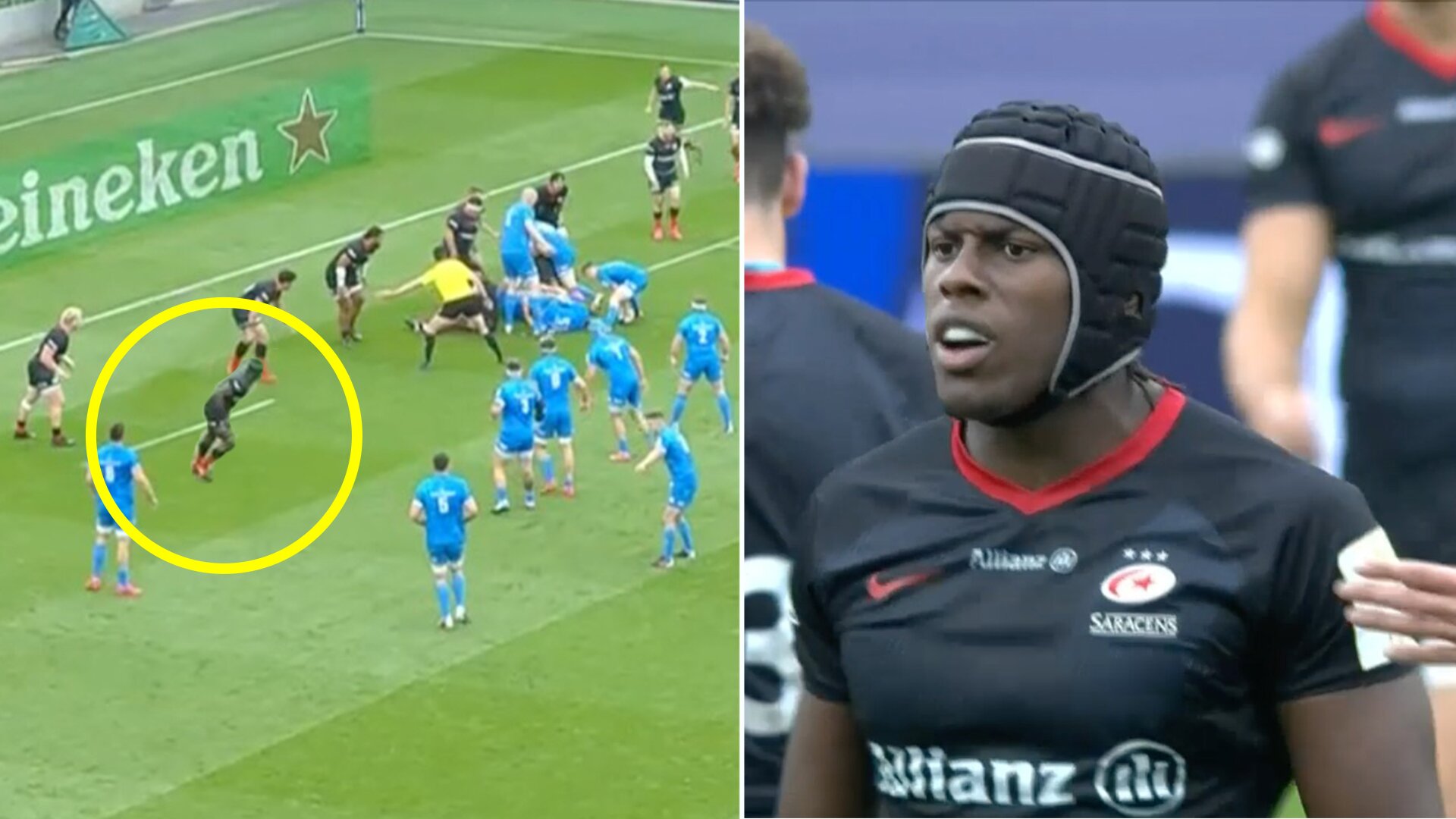 Maro Itoje has Irish fans still raging that he was offside with god tier 500 IQ defence
