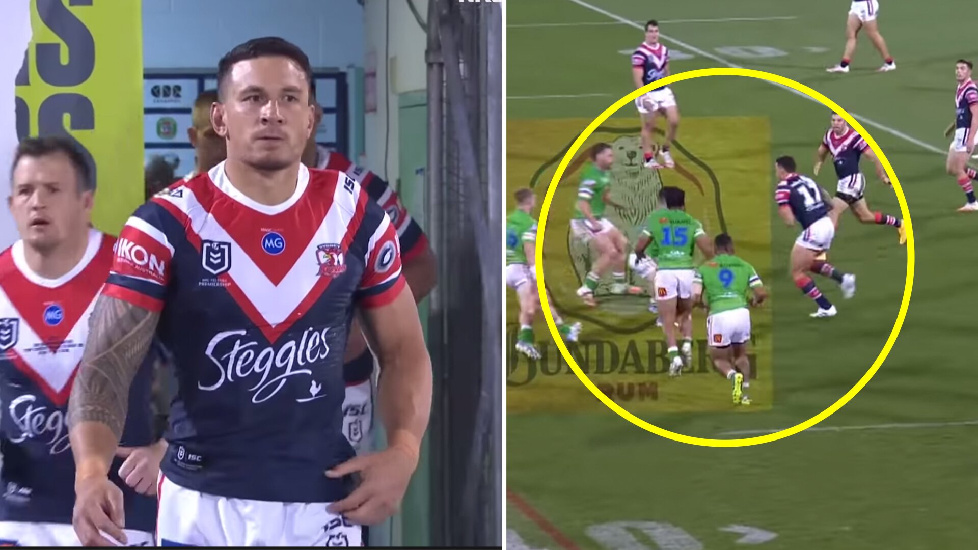 The destructive first few moments of Sonny Will Williams' return to the NRL