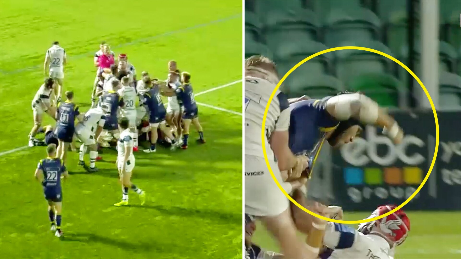 Gallagher Premiership match descends into chaos as ferocious mass brawl breaks out