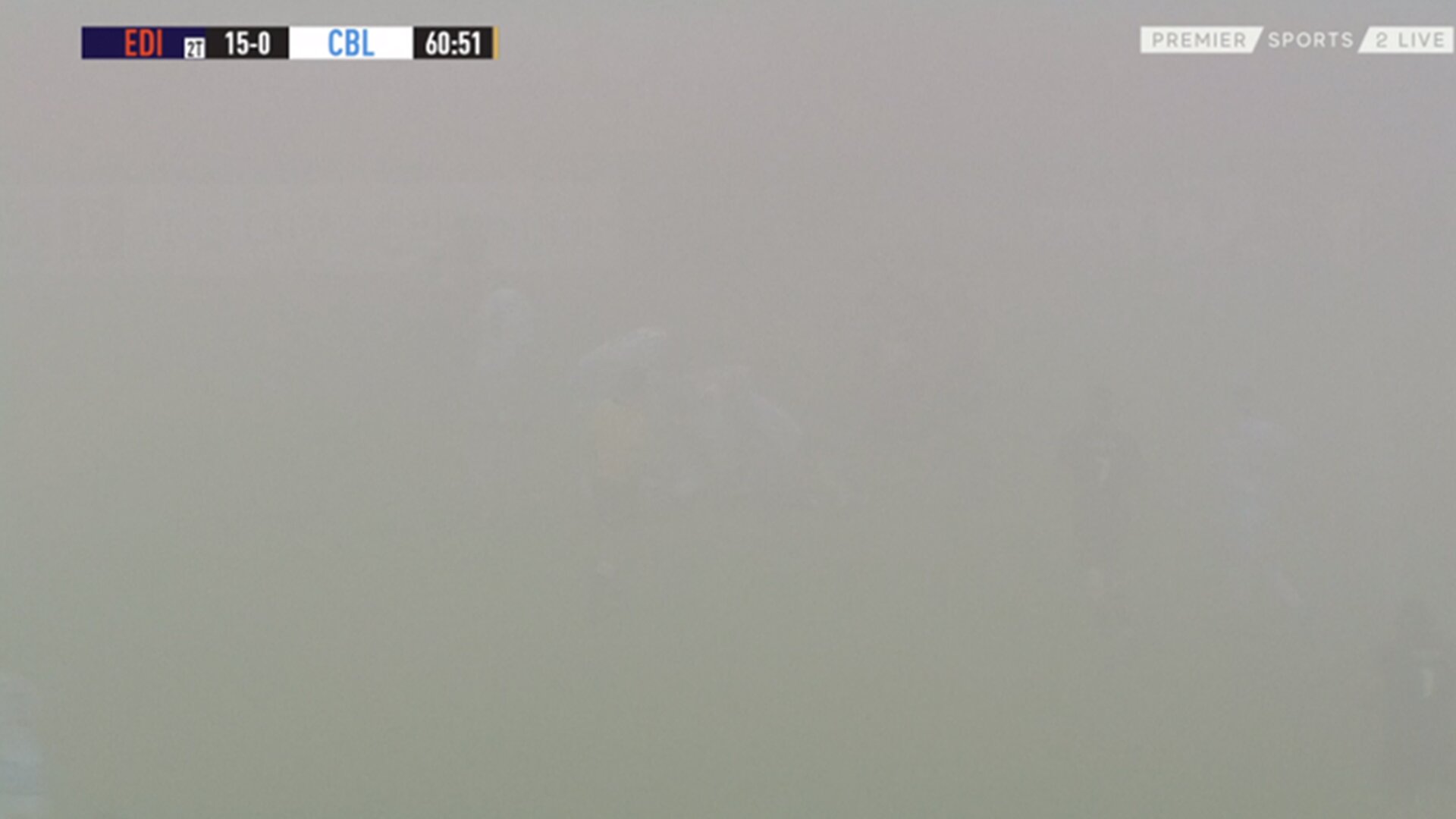 PRO 14 match between Edinburgh and Cardiff Blues branded 'unwatchable' as fog sets in