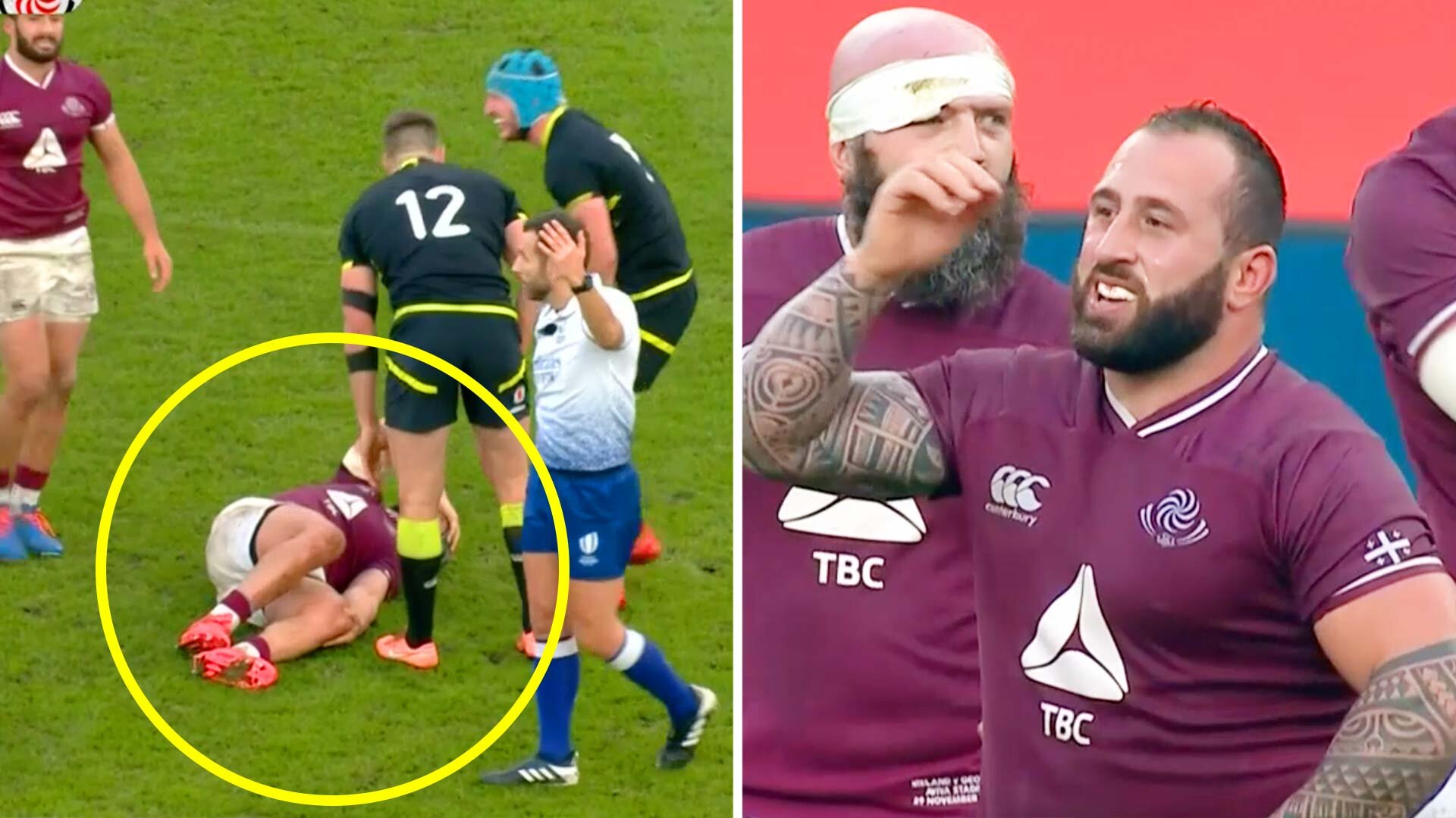 TV viewers complain in after ref mic picks up horrifying screams of injured Georgian player