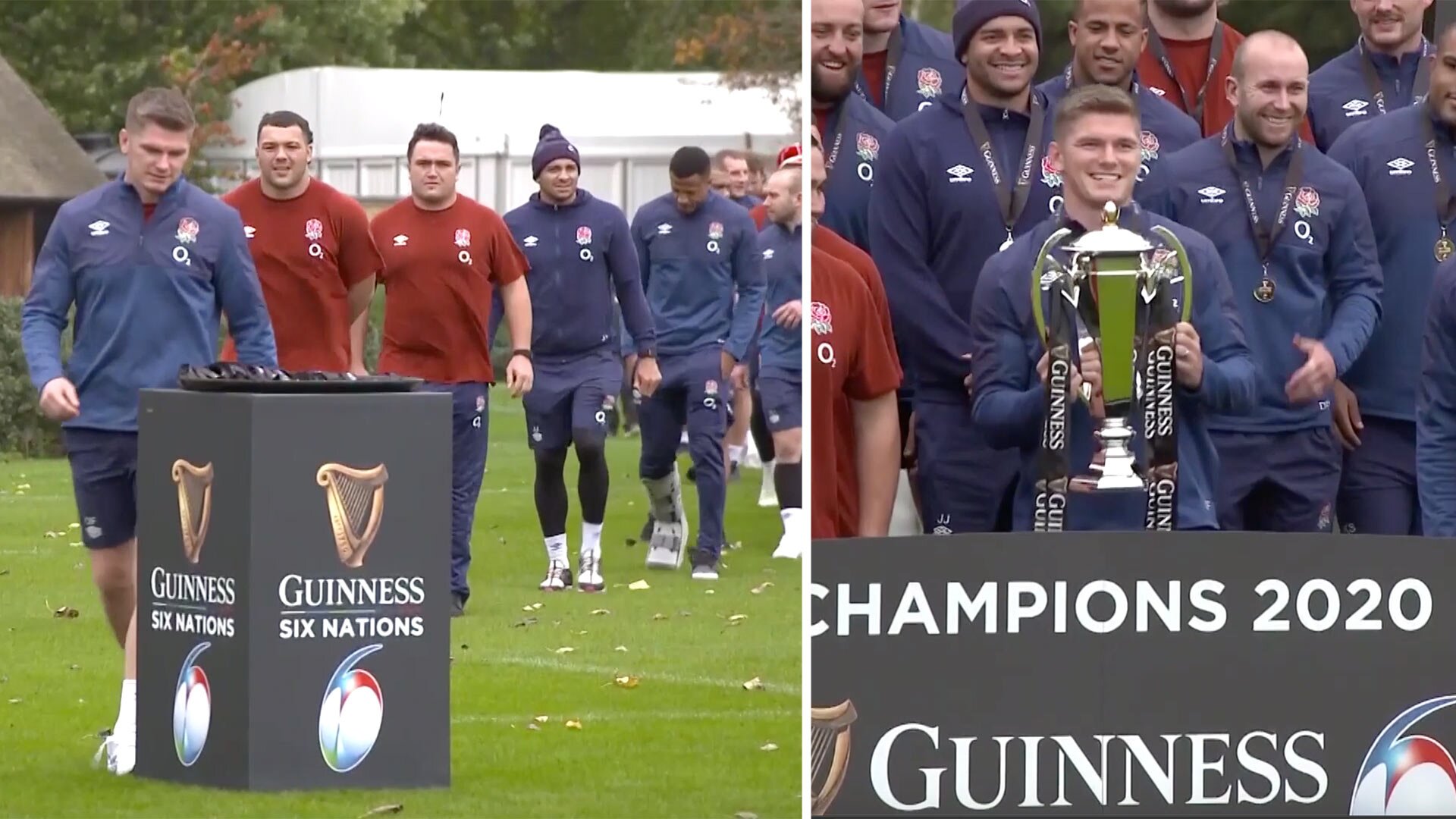 England have just released their surreal Six Nations trophy ceremony