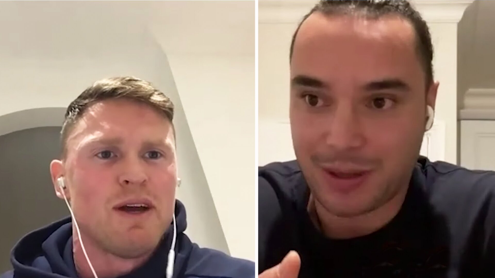 Chris Ashton and James Lowe have it out after 'too big and too slow' comments in tense exchange