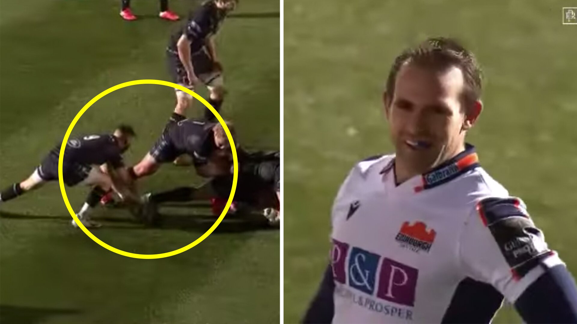 Farcial moment in rugby game as player mistakes train horn for final whistle