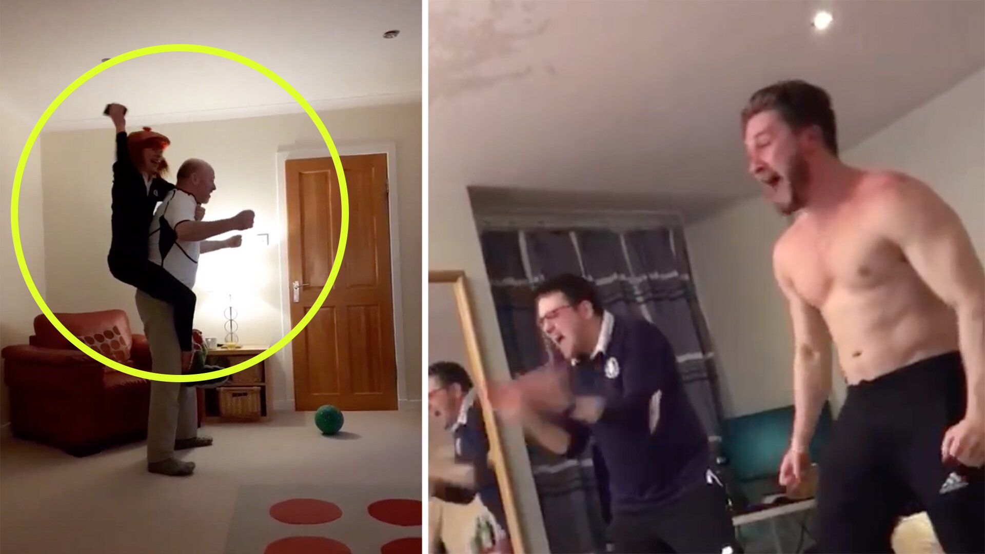 Footage showing Scotland rugby fans celebrating victory over England going viral