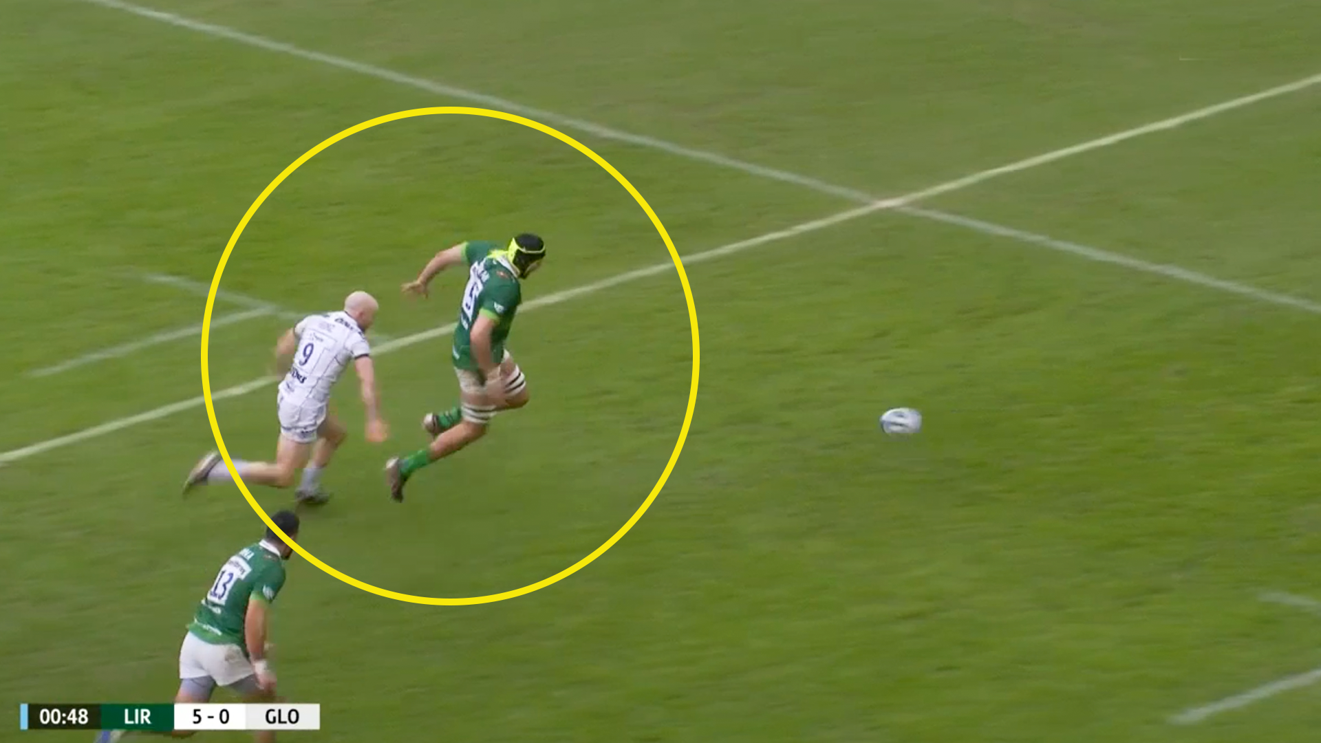 WATCH: Incredible moment that rugby player plays on through serious injury to set up try for his his team
