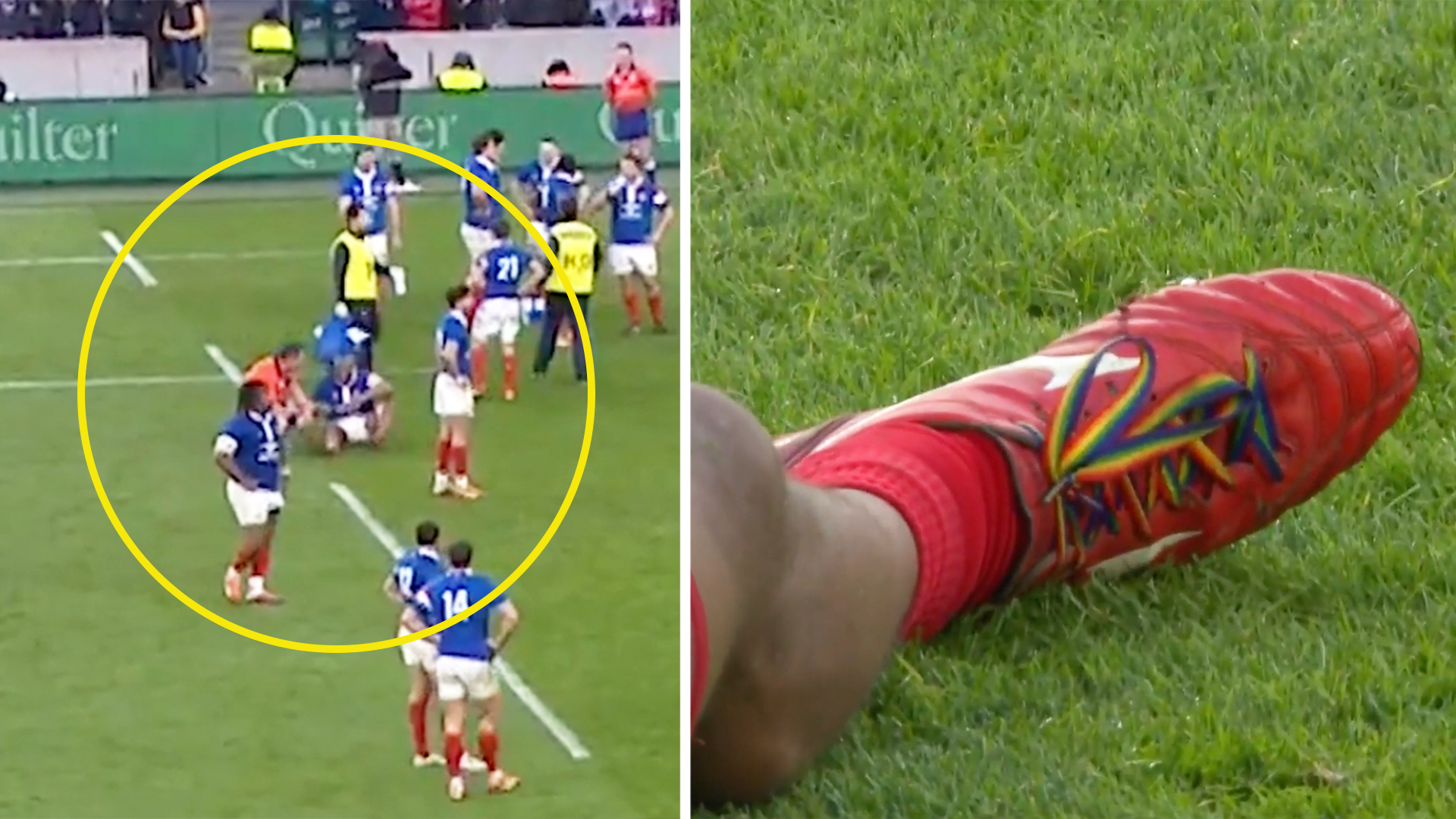 Nigel Owens reveals what he said to injured French player who was wearing rainbow laces in new Six Nations video