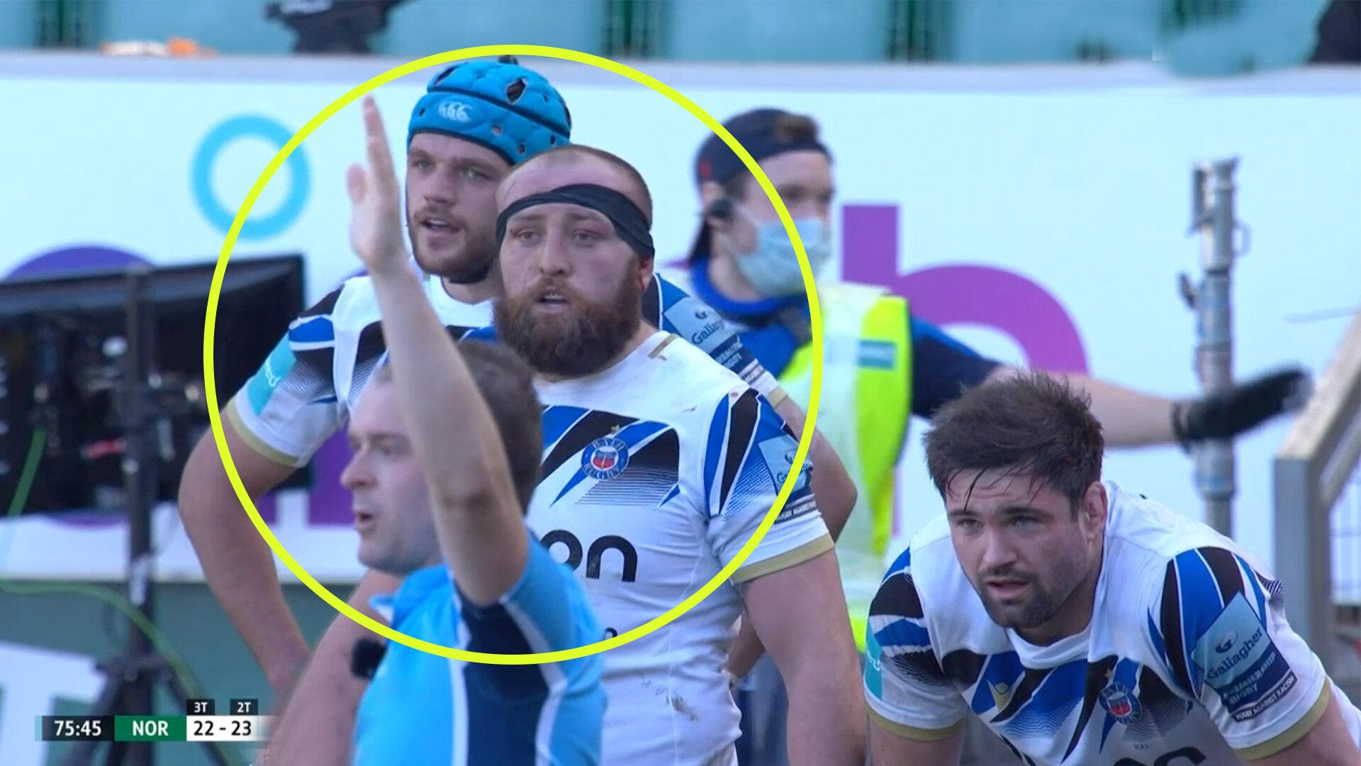Disturbing scenes as Bath BEG referee to let them scrum and dominate Saints pack