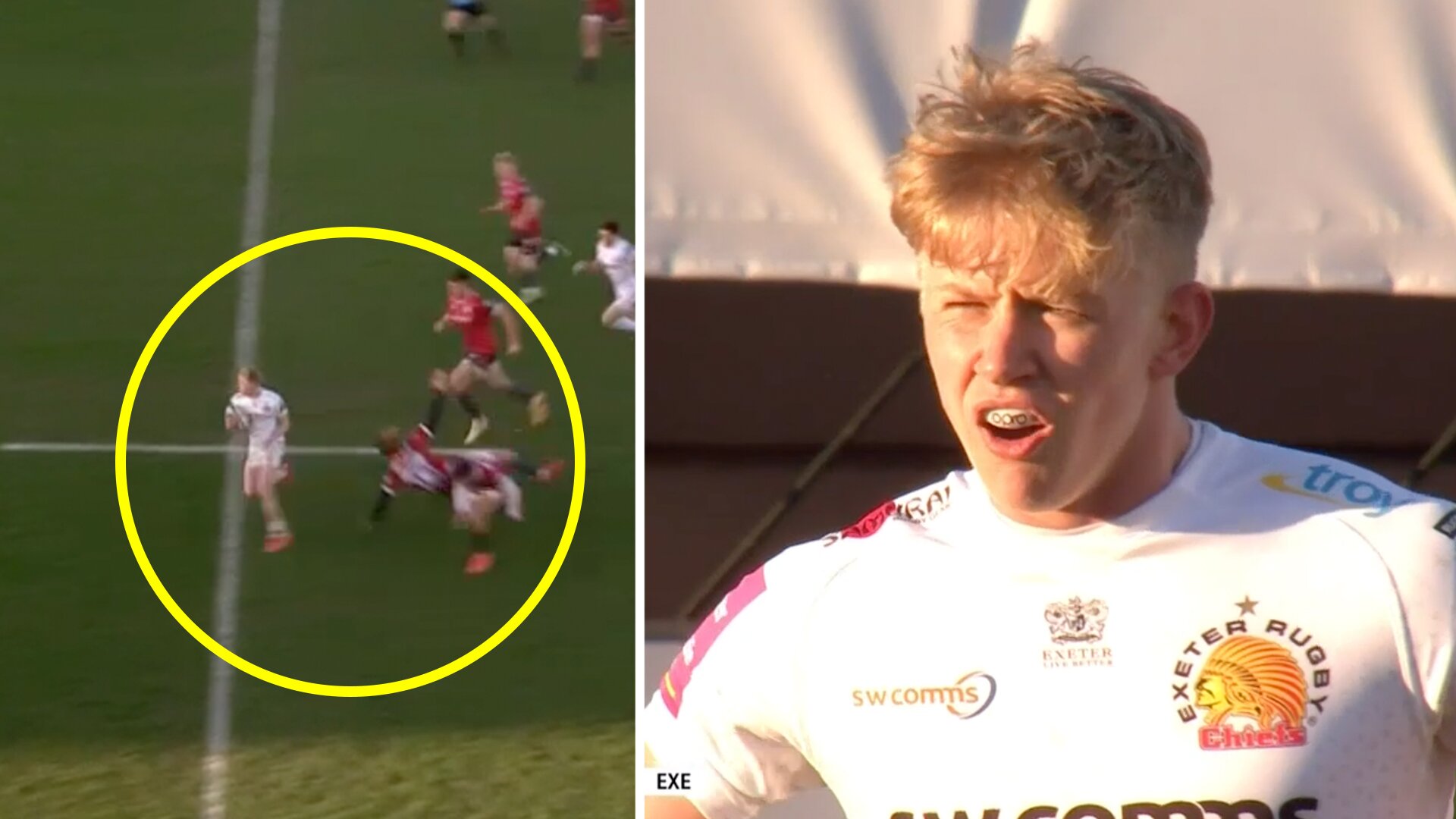 England rugby prodigy embarrasses Louis Rees-Zammit with disgusting solo try
