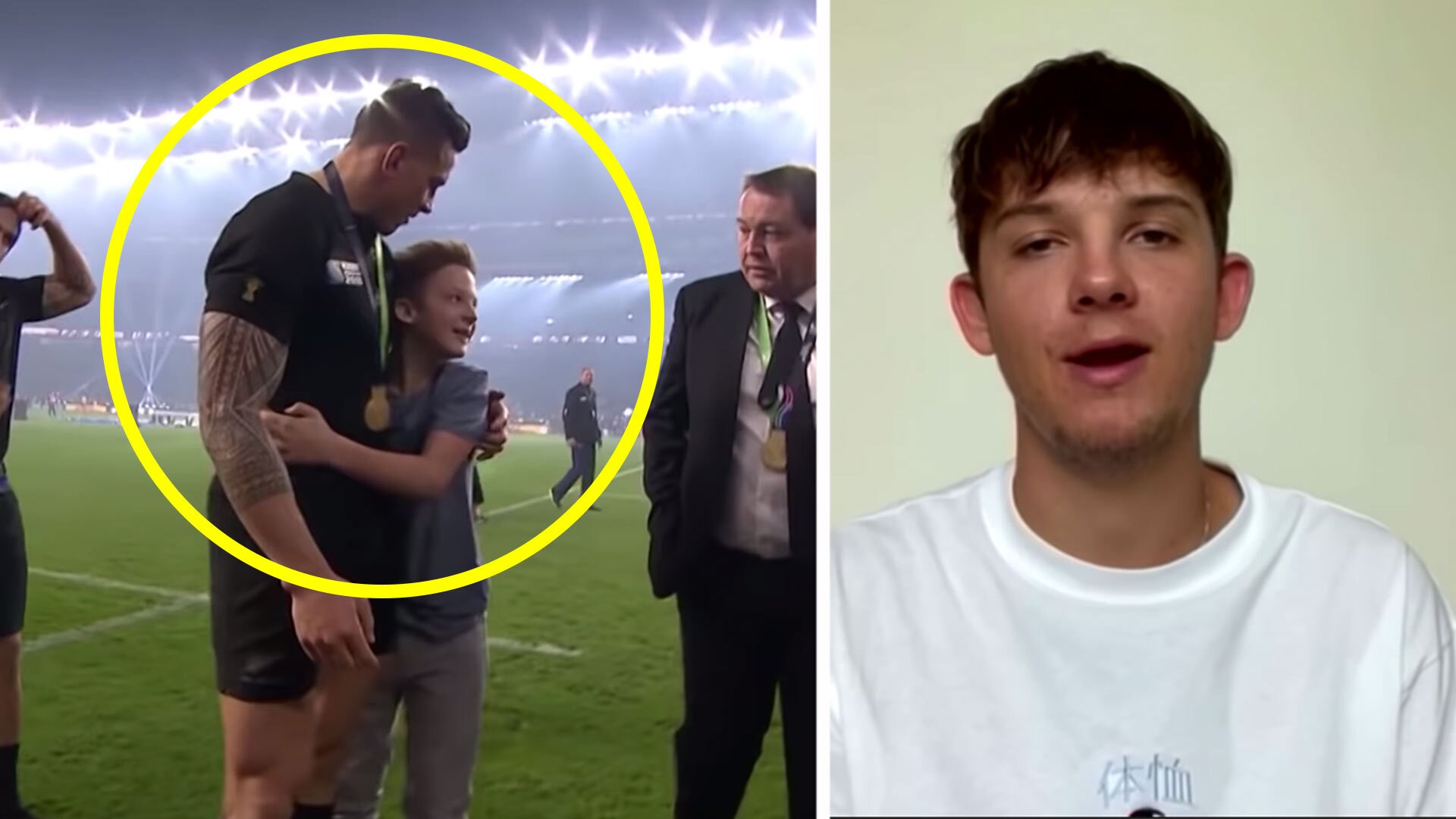 What happened to the boy Sonny Bill Williams gave his Rugby World Cup medal to?