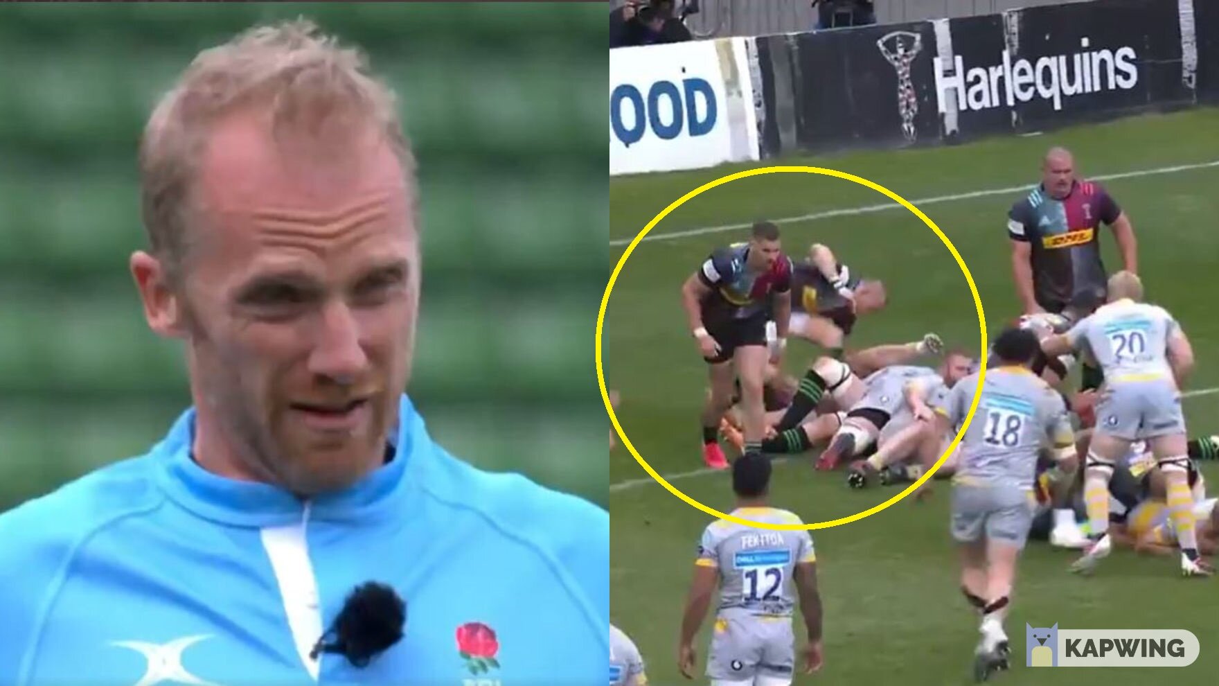 Red card! Shocking face stamp sees Mike Brown sent off