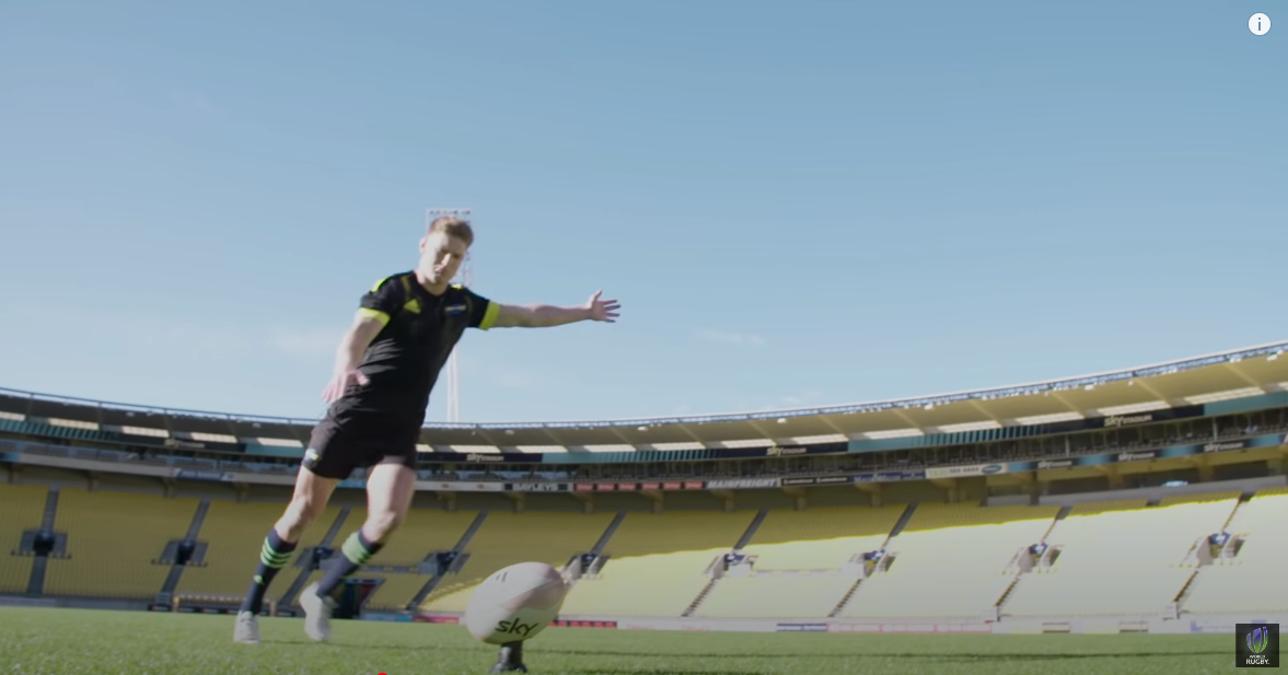 WATCH: Barrett's at it again with another monster kick in All Blacks training