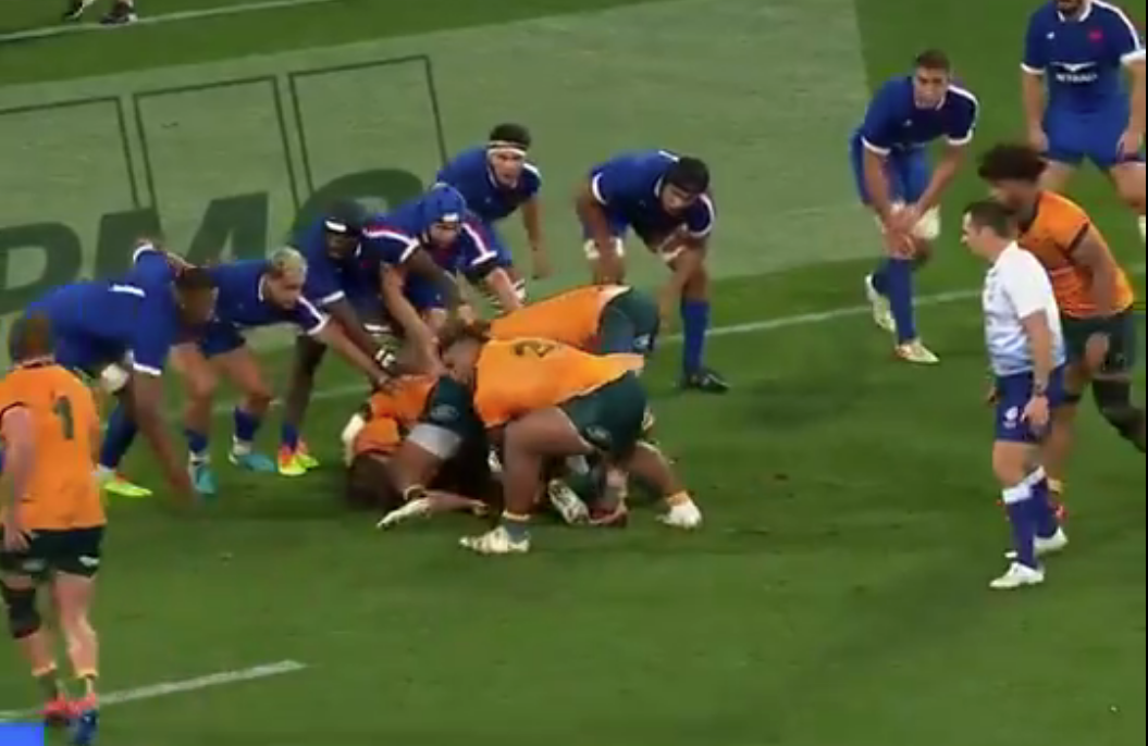 The moment the rugby universe was flipped upside down as players forget roles