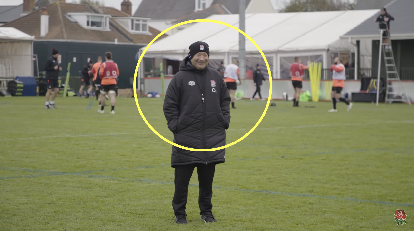 Eddie Jones left visibly stunned by England player's brutal power at Jersey camp