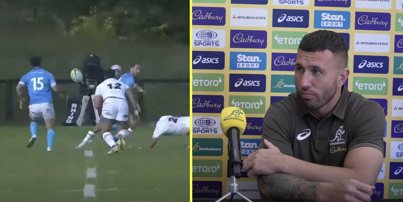 Insane pass proves Quade Cooper's secretly playing for Uruguay