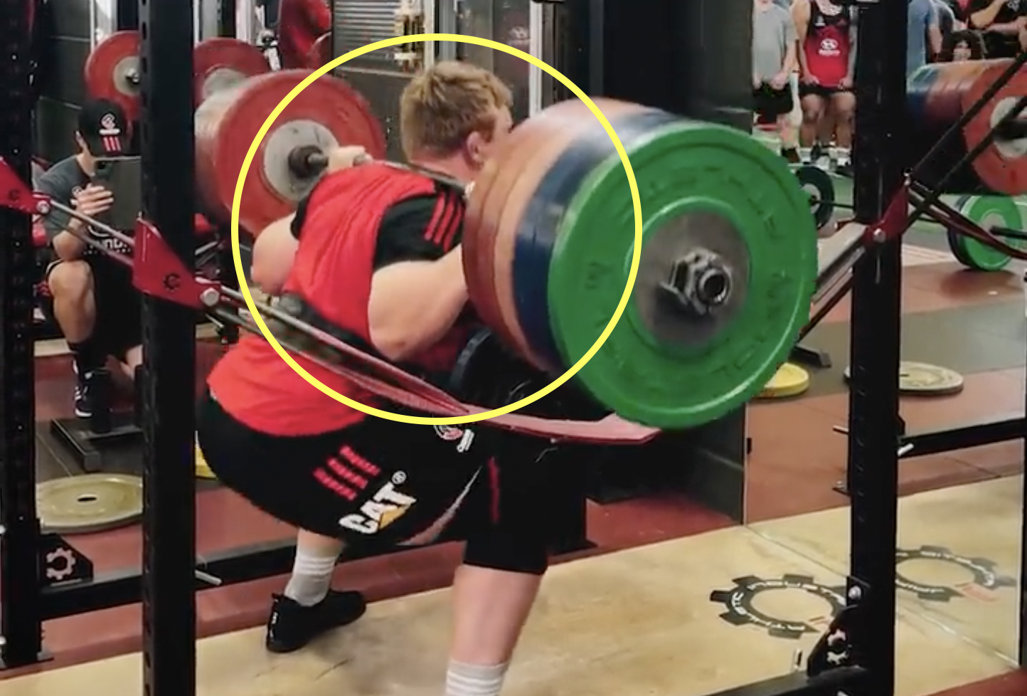 Wild scenes as Crusaders prop pulls off monster lift at gym