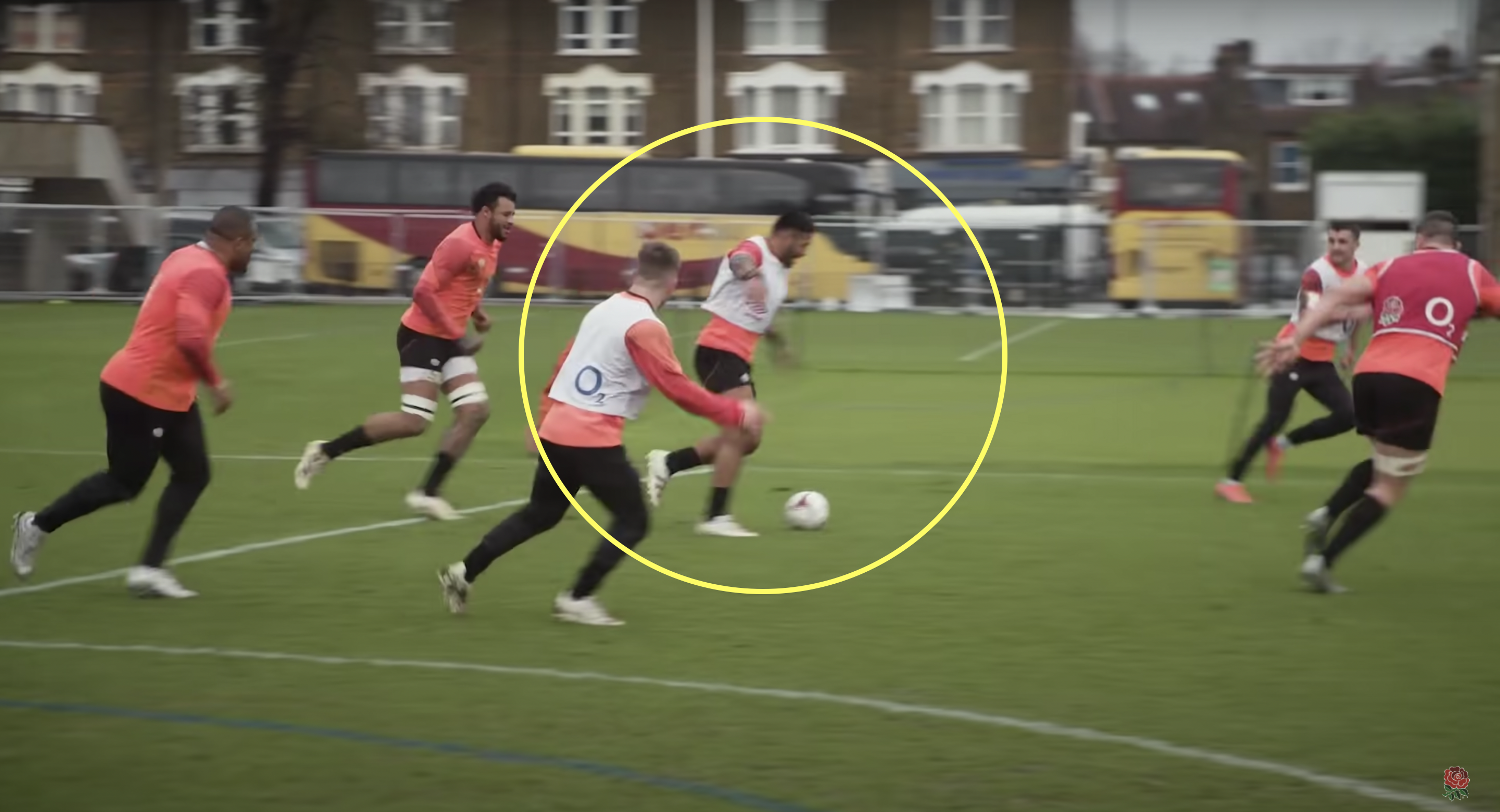 Manu Tuilagi is as terrifying playing football as he is playing rugby