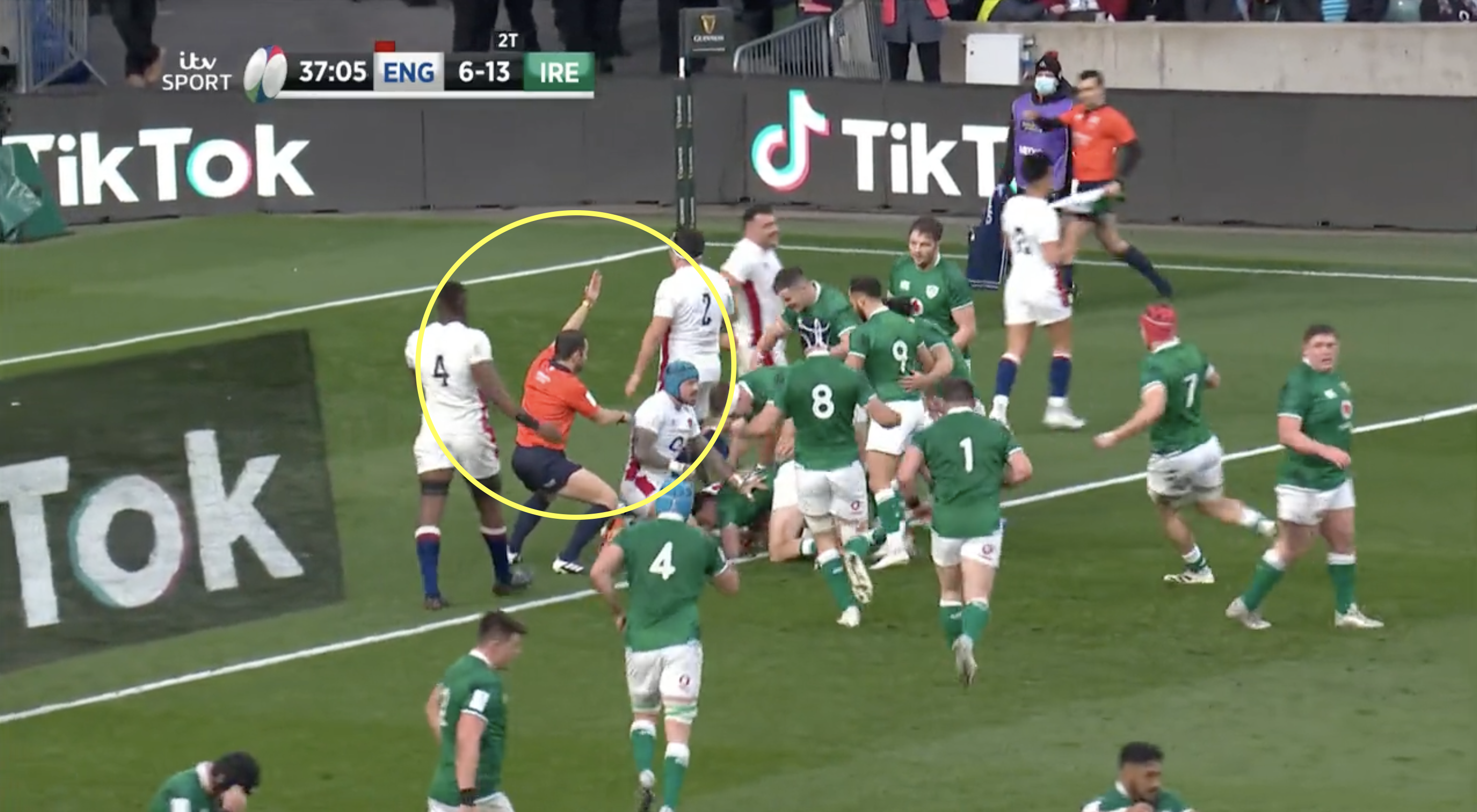 England fans insist Ireland's second try should not have counted