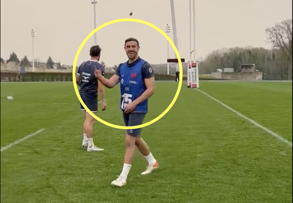 Melvyn Jaminet looks scarily good in France training this week with unreal kick