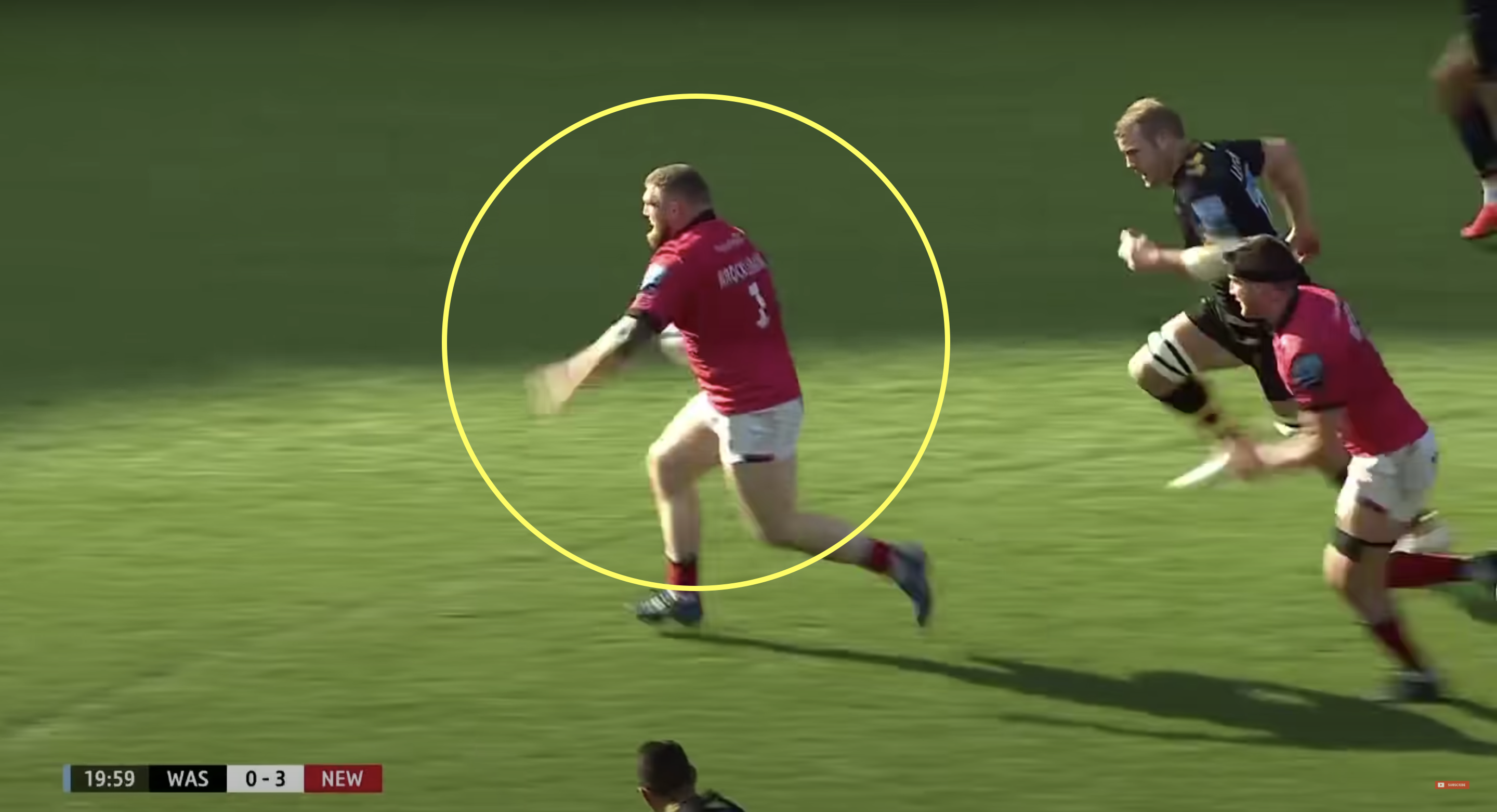 Newcastle loosehead came close to the greatest prop's try ever