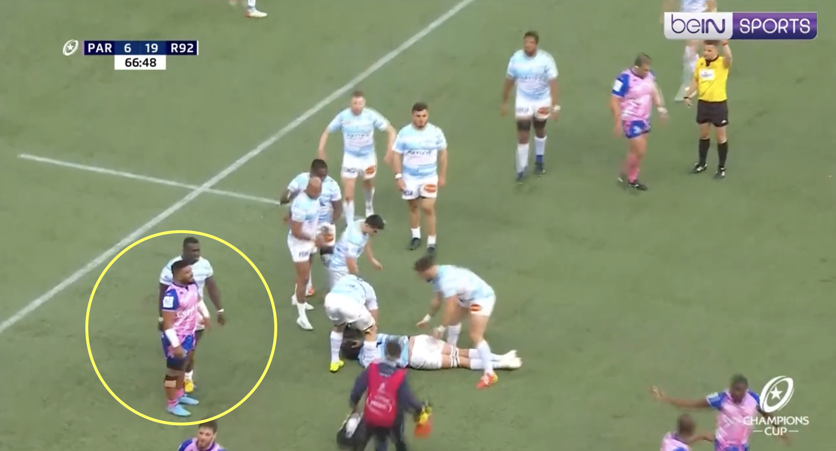 Teammates' reactions to Latu red are spotted and it doesn't look good