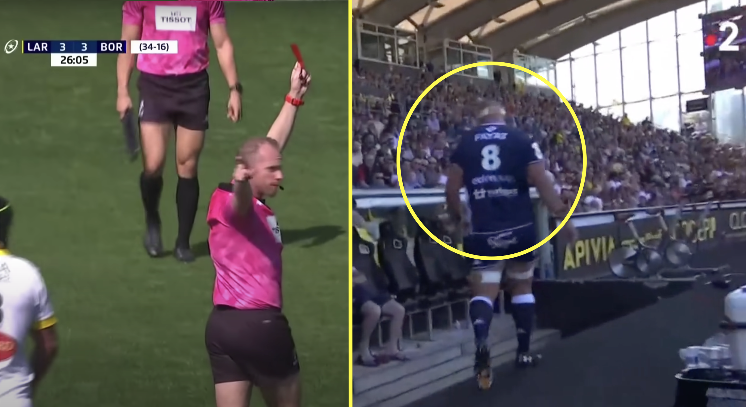 Bordeaux No8 cops lengthy ban after shockingly brainless red card