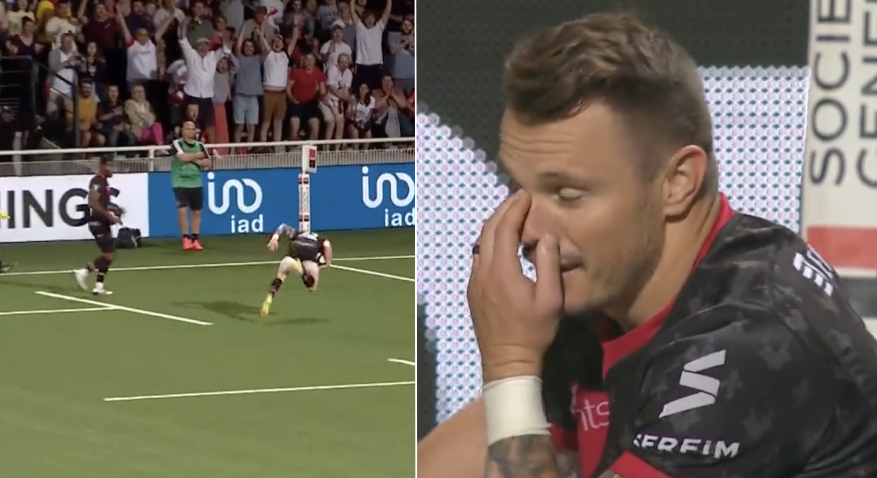 Fullback bizarrely manages to butcher easy try at the death