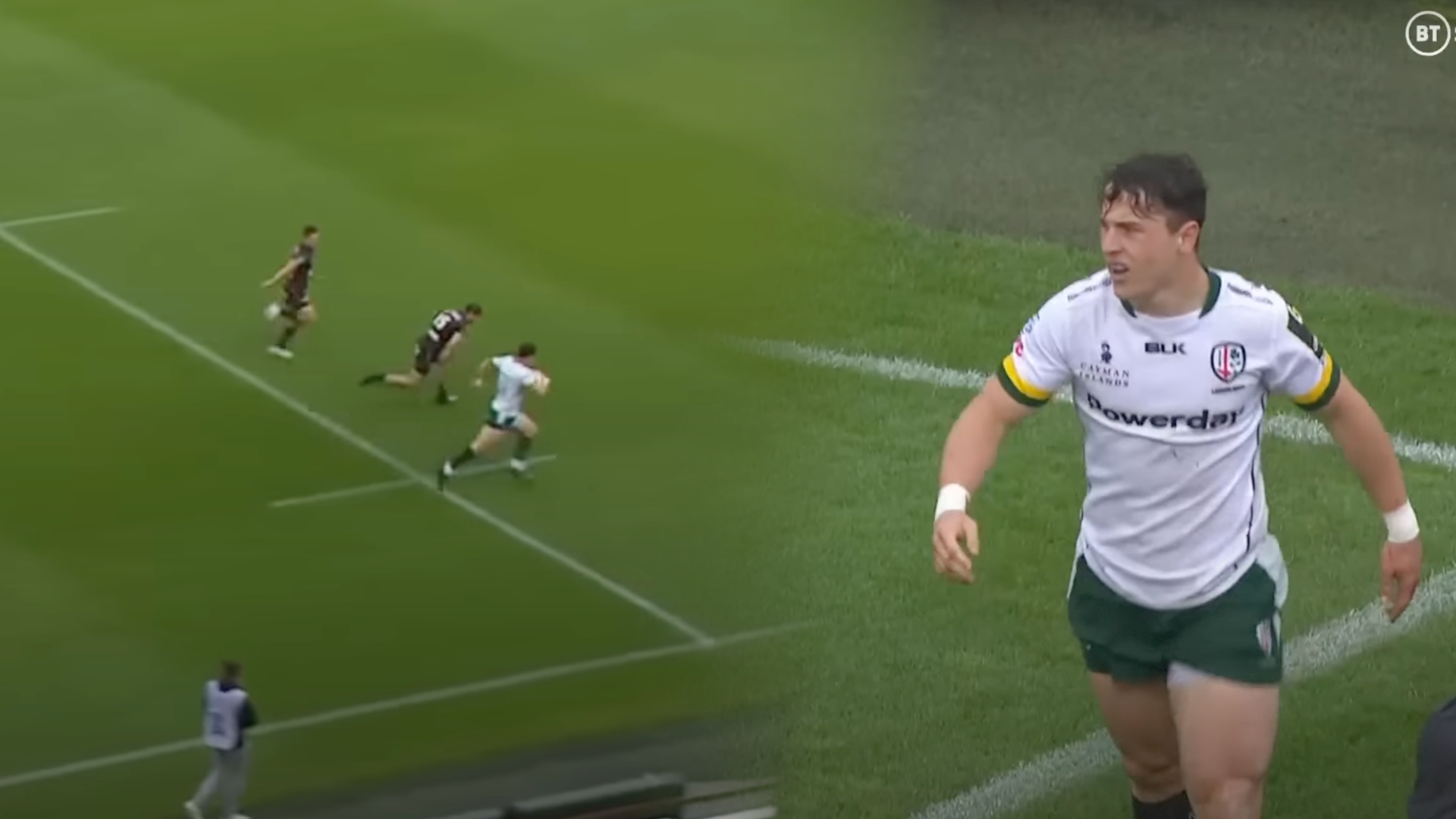 Henry Arundell's wonder try is even better with French commentary