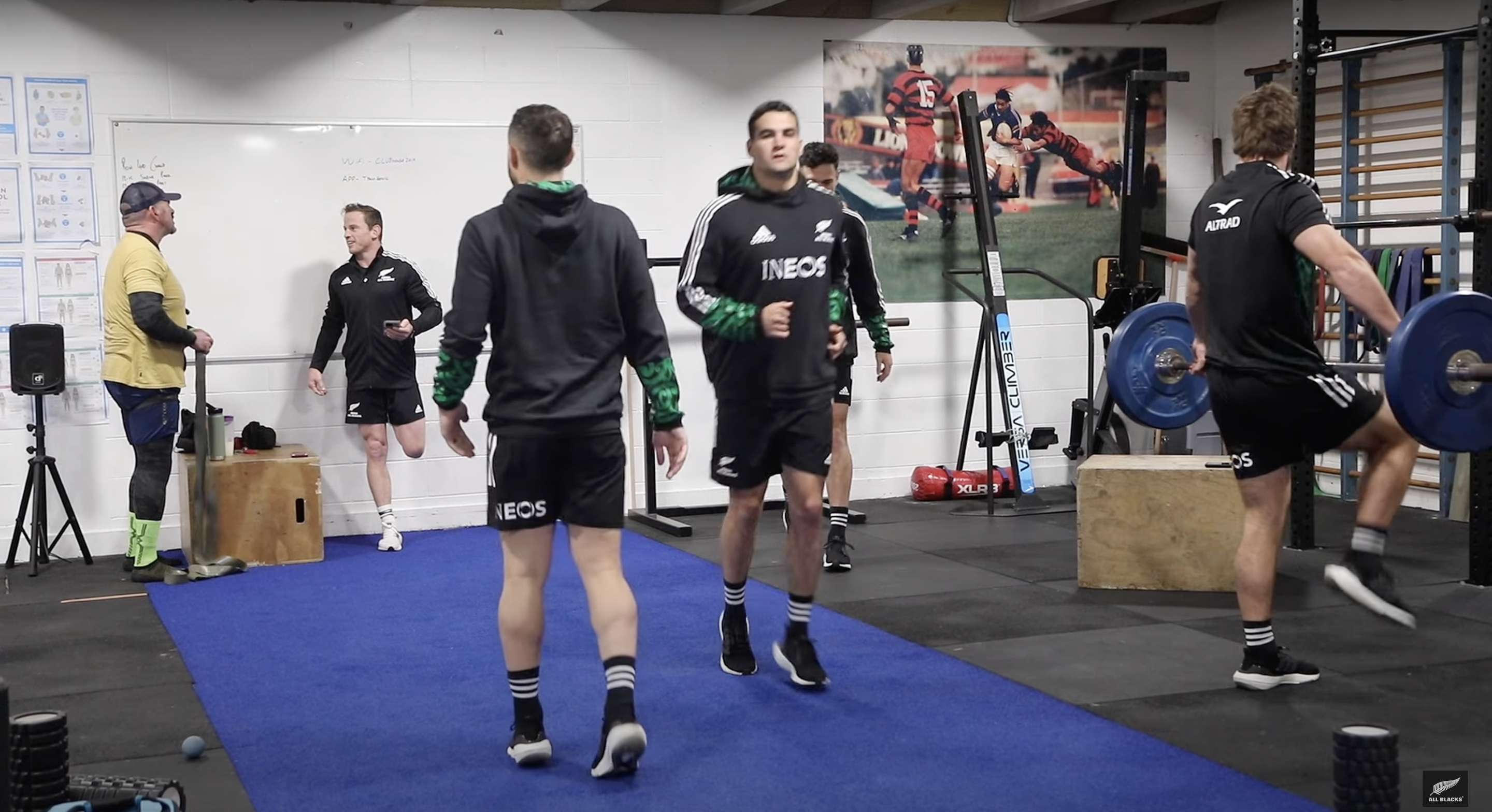 All Blacks coach shows up players in the gym