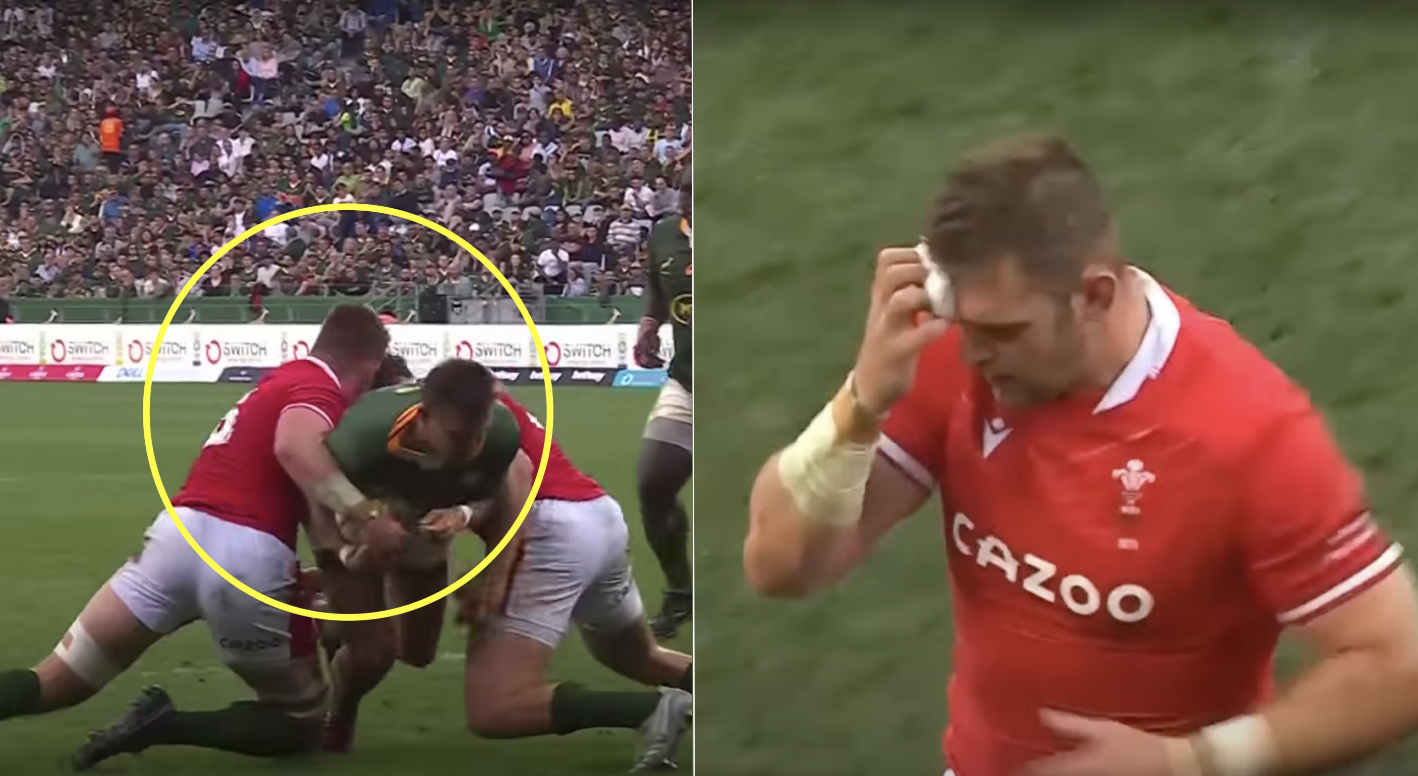 Dan Lydiate is barely recognisable after gruesome head clash against Boks