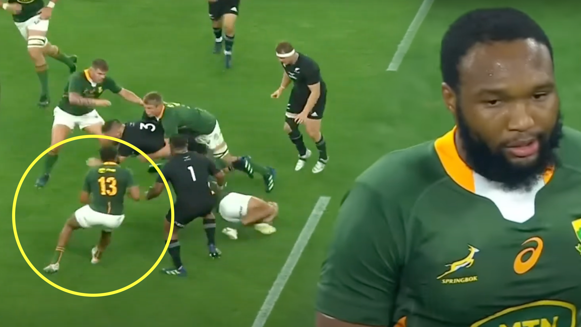 Officials miss crafty piece of cheating from Springboks star against All Blacks