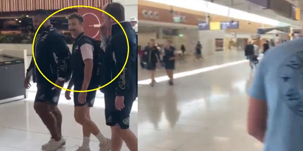Nic White confronted by Bok fans at airport in Adelaide