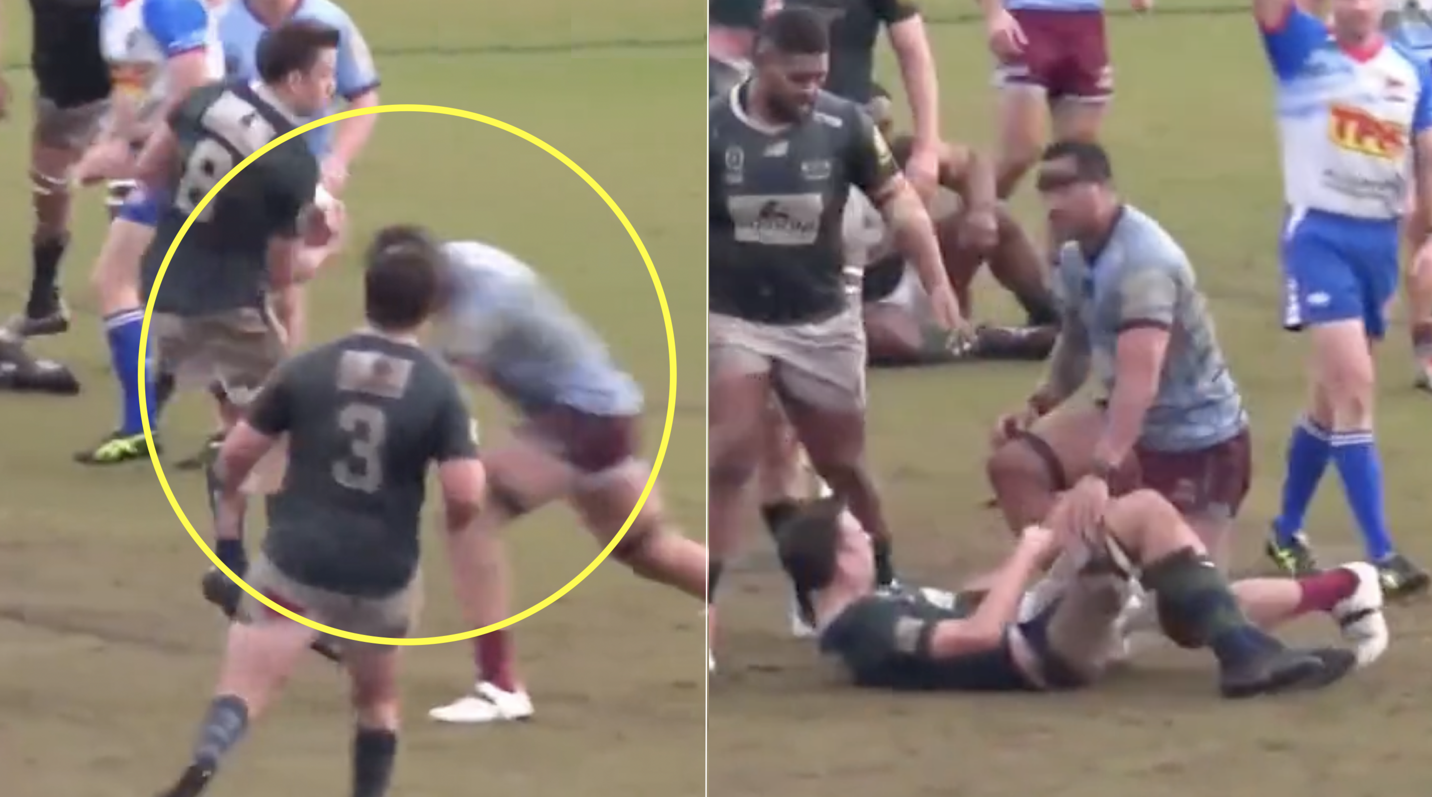 'Have we seen the hit of the season?': Monster club rugby hit goes viral