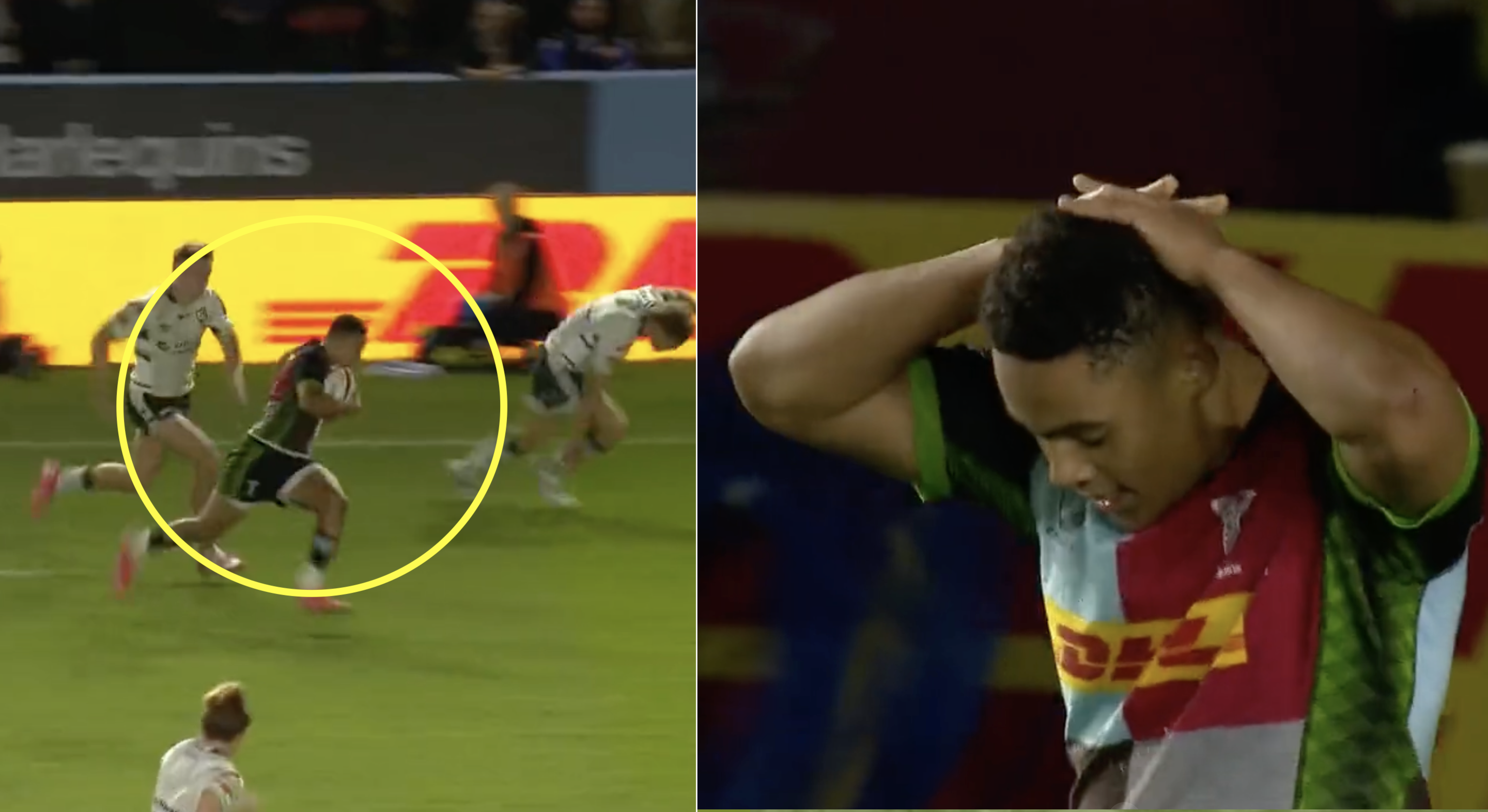 Harlequins teenager stuns social media with pace and footwork